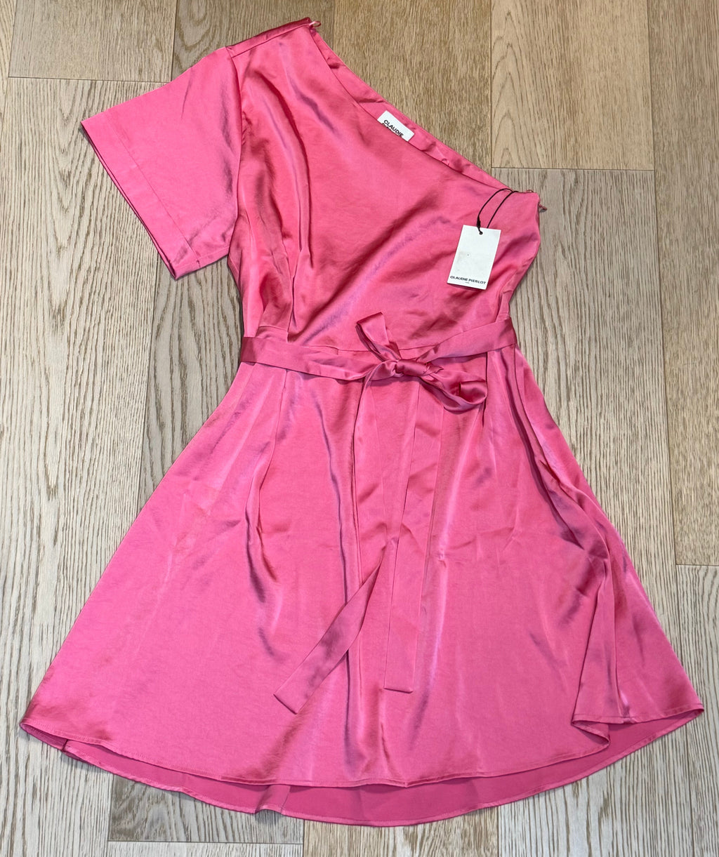 ✨ Neuve 325€ - Claudie Pierlot - Robe asymétrique Rose - T36 ✨