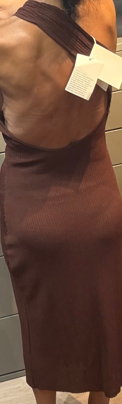 ✨ Neuve 850€! AERON robe asymétrique marron S ok M ✨
