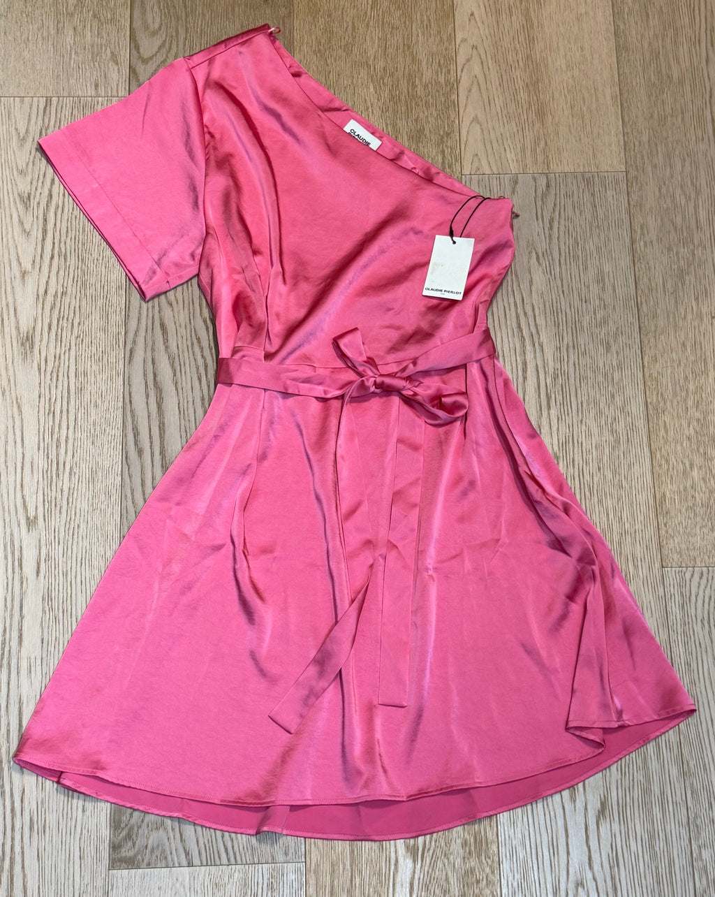✨ Neuve 325€ - Claudie Pierlot - Robe asymétrique Rose - T36 ✨
