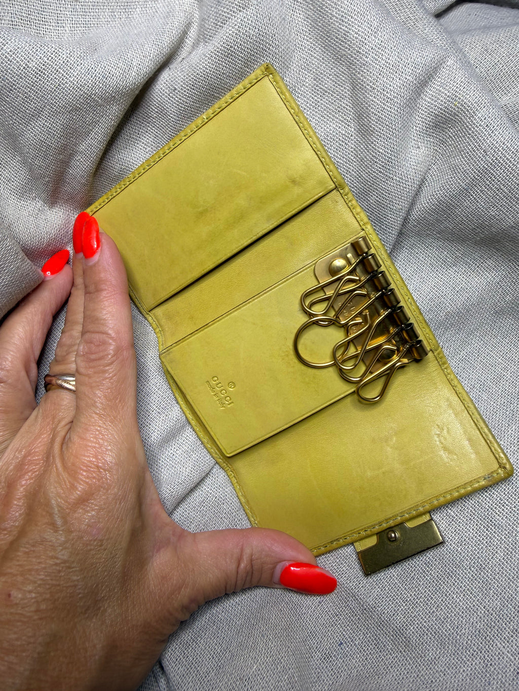 ✨ Gucci - Étui Porte clés - Vintage - 6 crochets - Mixte - GG monogramme ✨