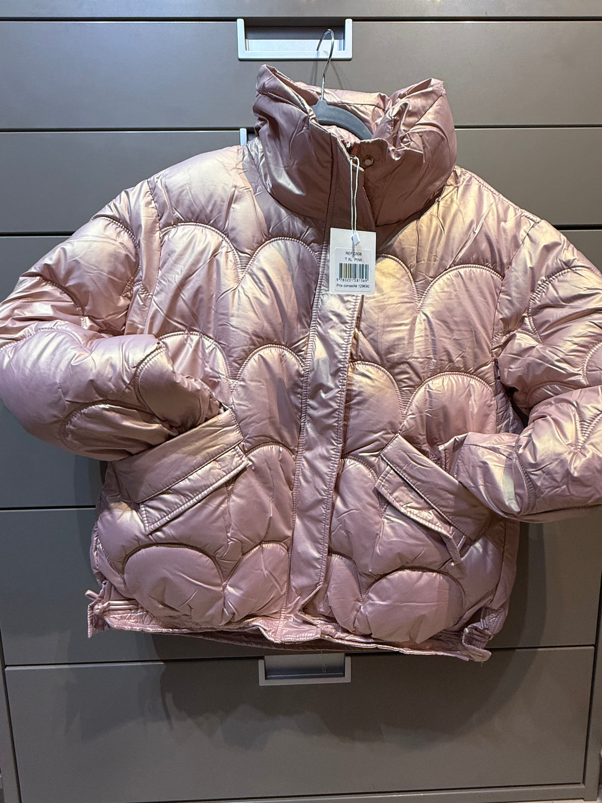 ✨ Neuve 130€ Diab’less - Doudoune Rose Métal - XL ok XXL ✨