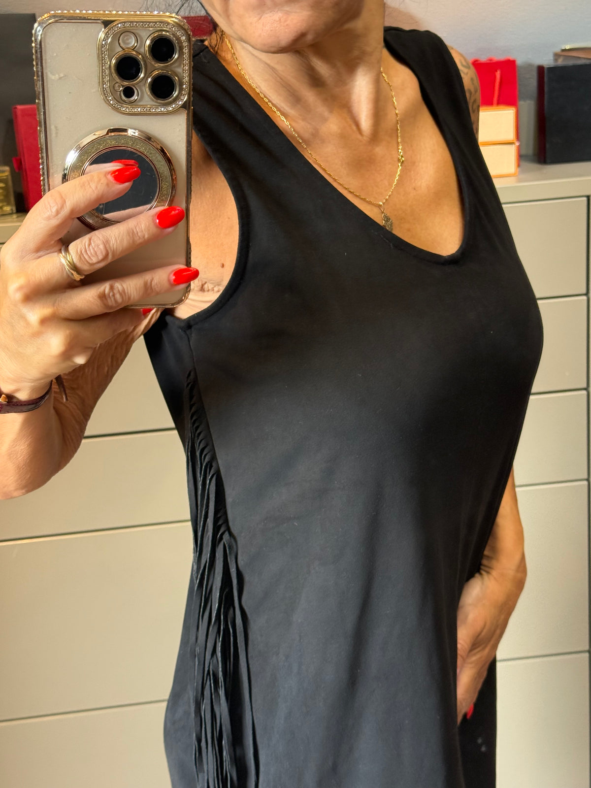 ✨ Morgan - petite robe noir à franges T40 L ✨