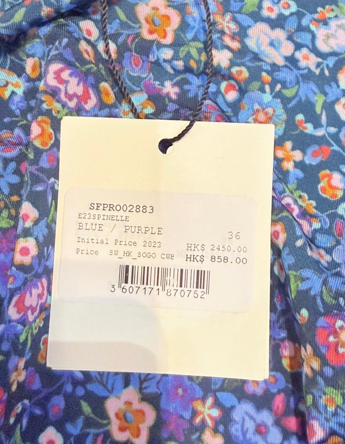 ✨ Neuve 290€ - Sandro - Robe dos nu bleu florale - T 36 S ✨