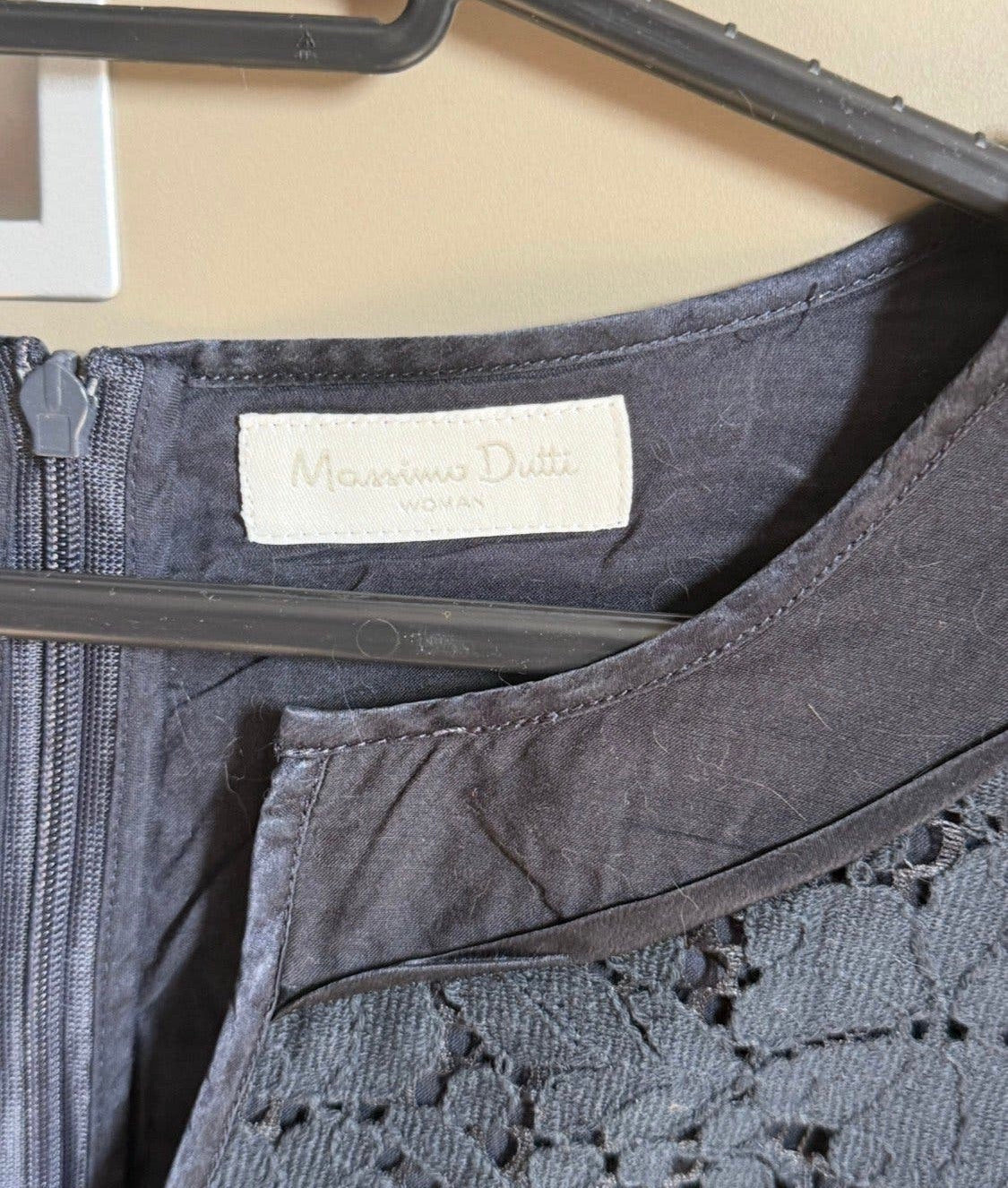 ✨ Massimo Dutti - Robe Dentelle droite noire - T36/38 ✨