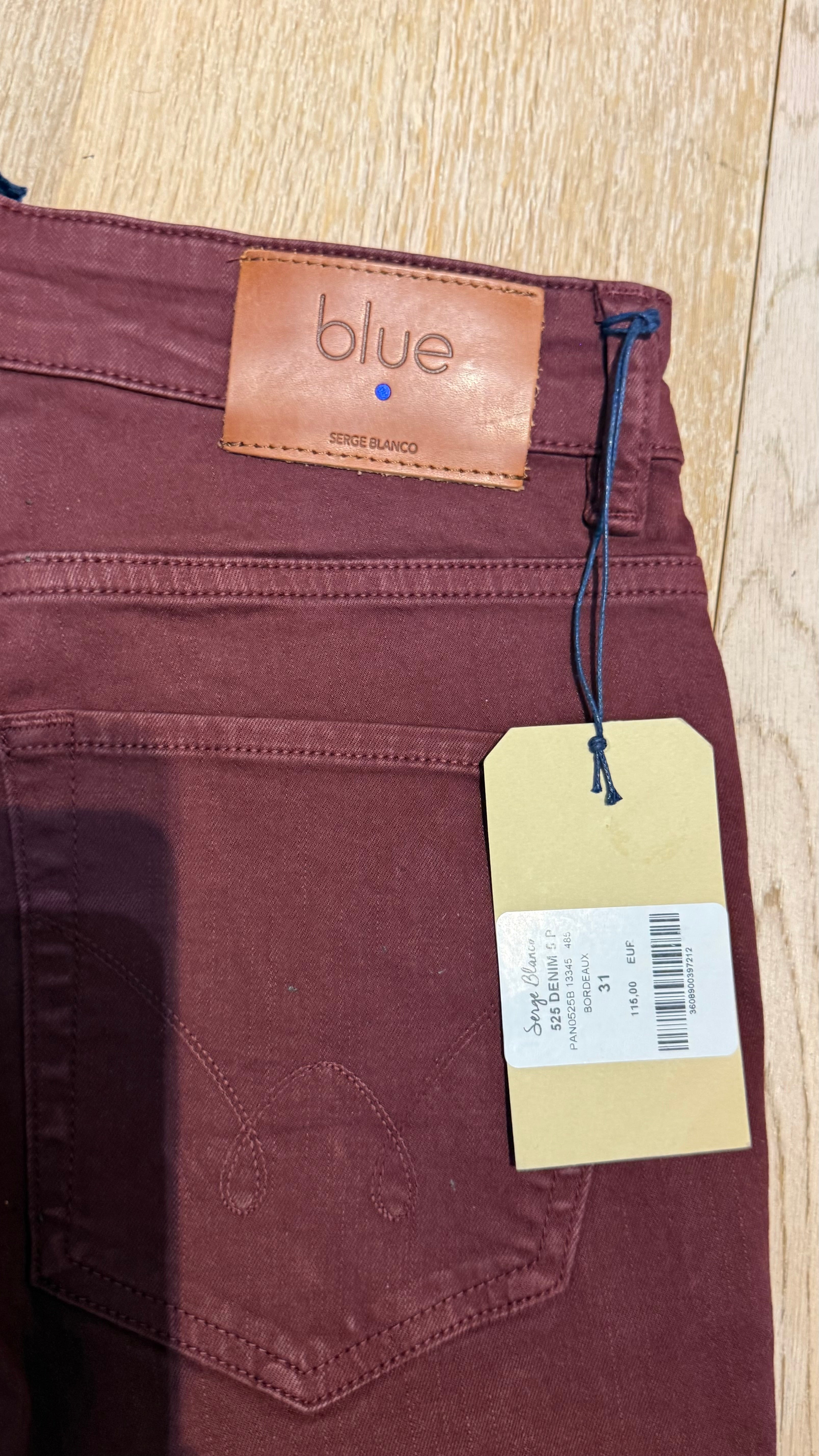 Neuf avec étiquette 115€ Serge Blanco bordeaux homme T31