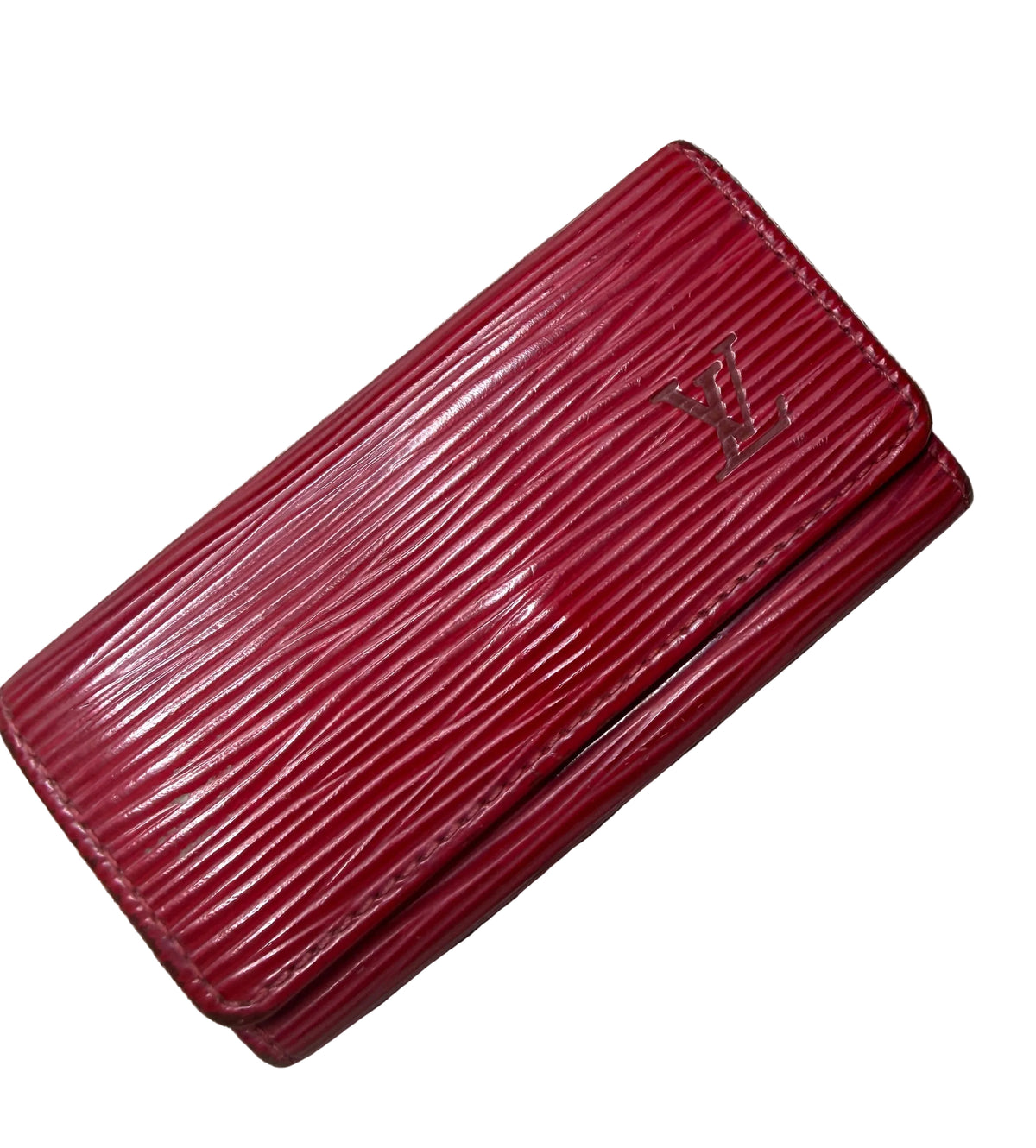 ✨ Louis Vuitton - Porte clés cuir épi rouge ✨