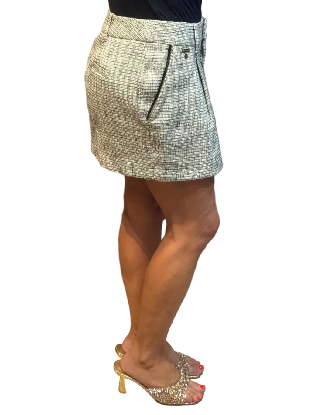 ✨ Elisabetta Franchi - mini jupe en tweed - T36 ✨