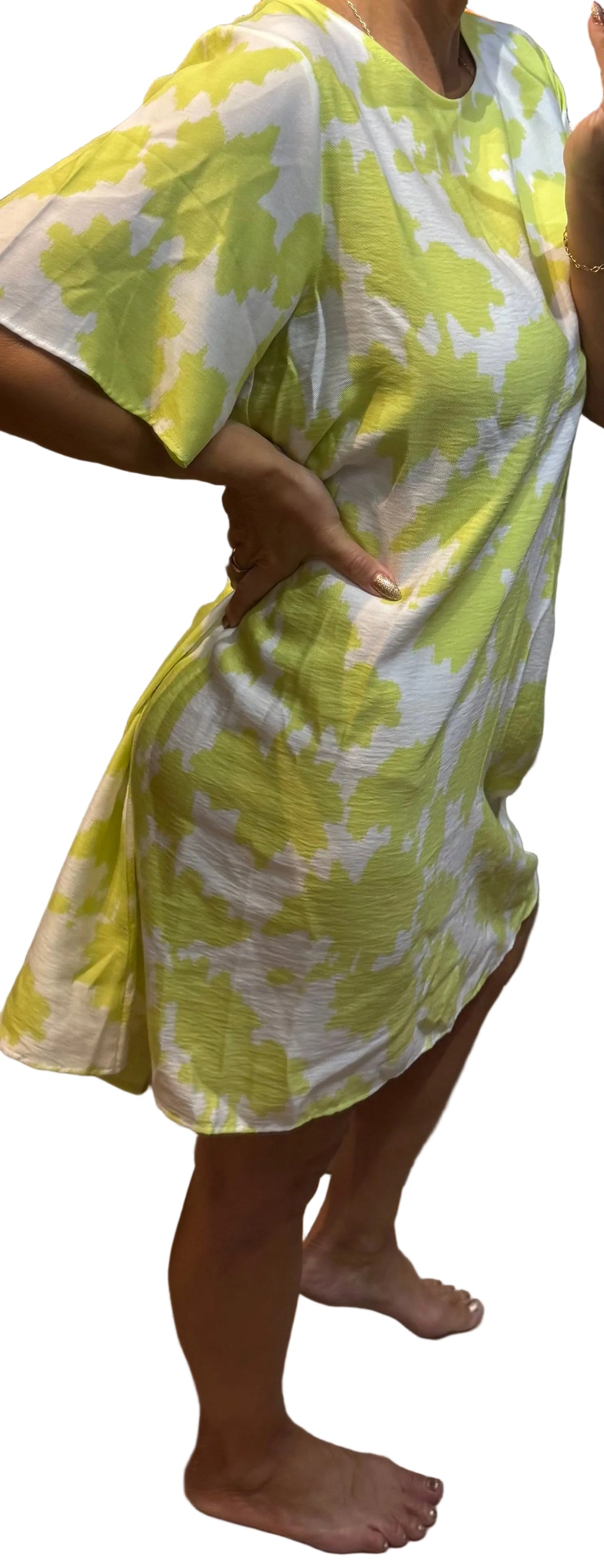 ✨ Neuf 245€ ✨ Armani Exchange - Robe Tunique Lemon - T36 ok 40 ✨