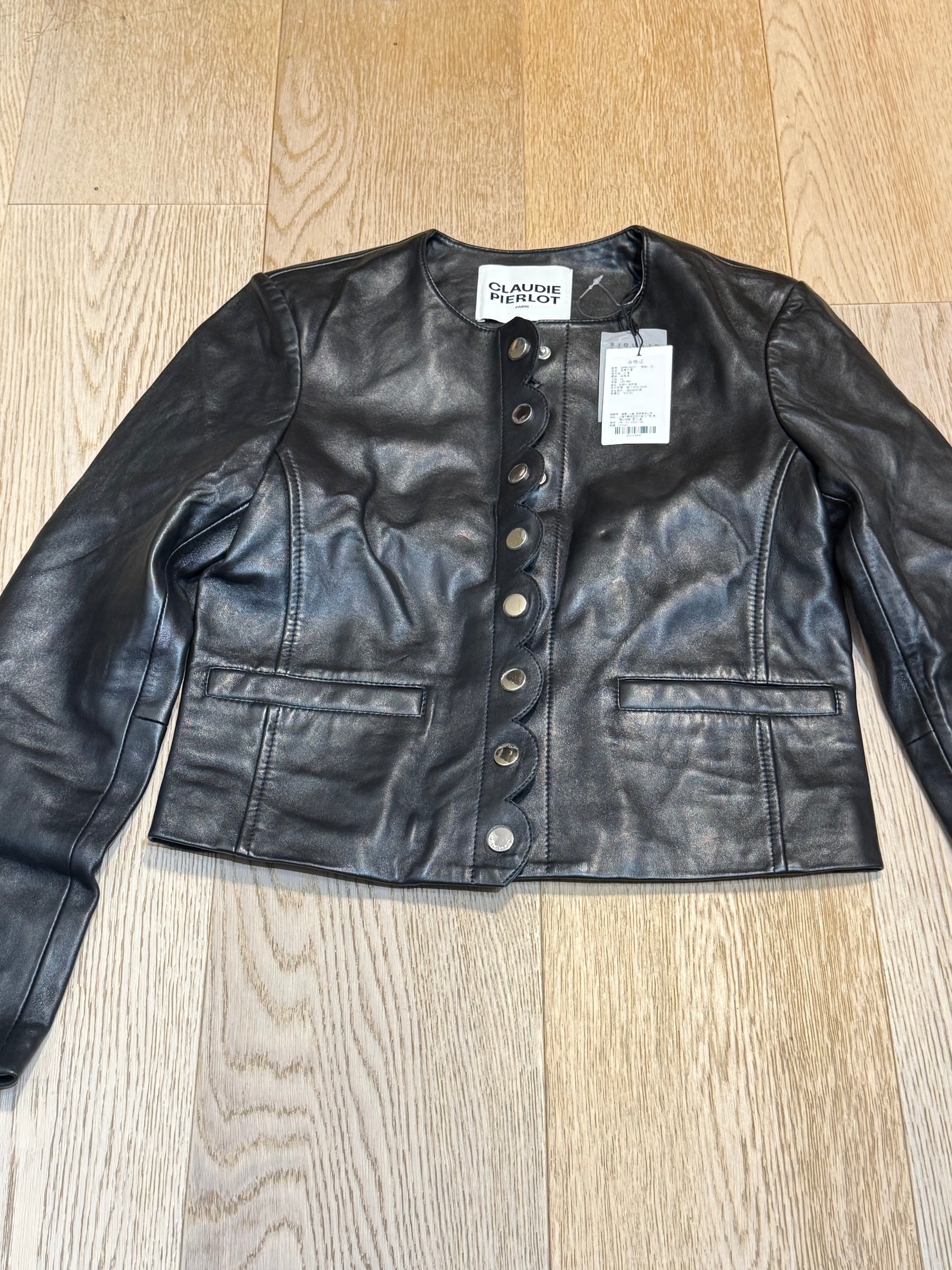 ✨Neuve 495€ Vestz en cuir Claudie Pierlot T34 ✨