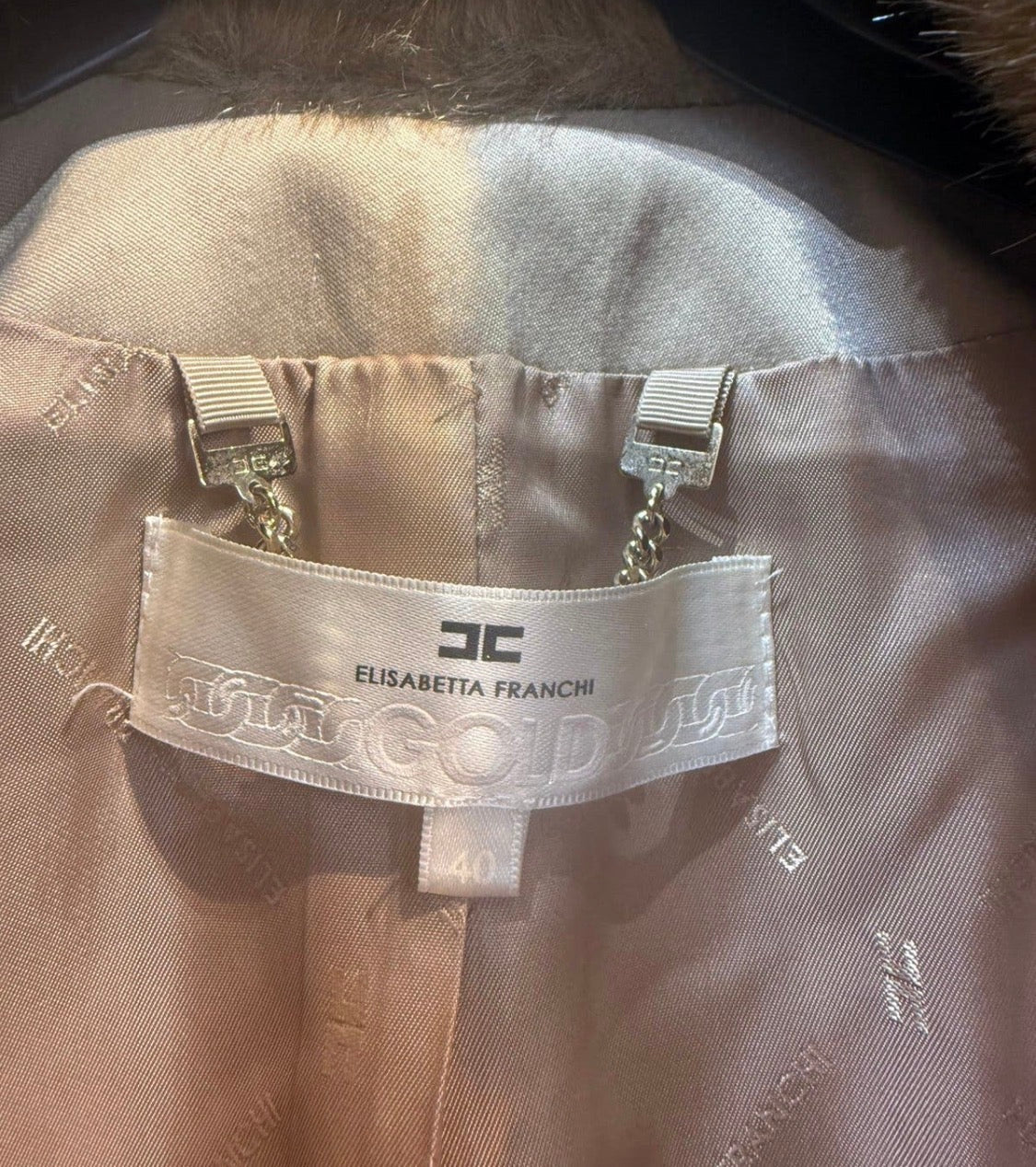 ✨ Elisabetta Franchi - Luxe - Manteau long Gold - T36 ✨