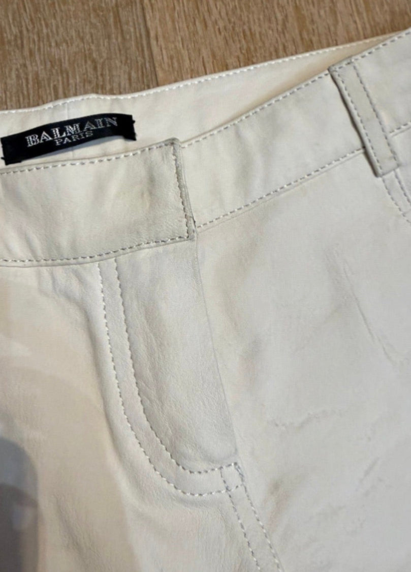 ✨ Balmain - Pantacourt en cuir de mouton - T36  ✨