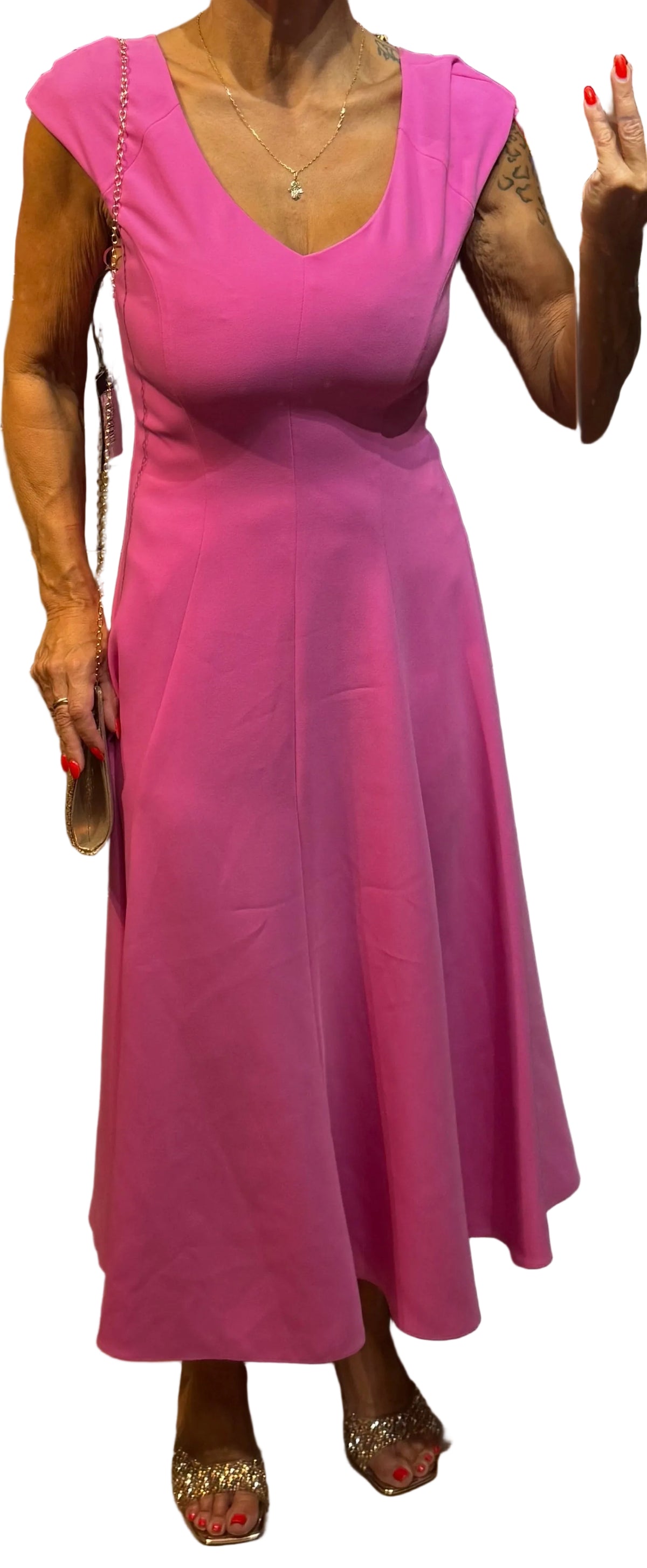 ✨ Neuve 590€ - Emporio Armani - robe longue Fuschia - T36 S ✨
