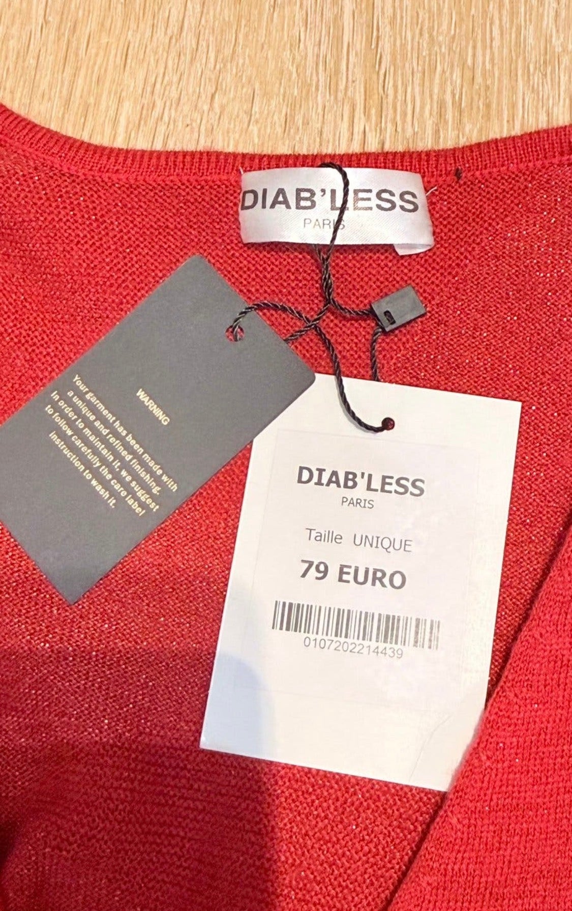 ✨ Neuf 79€ - Diab’less - Gilet cache cœur couleur au choix -Taille unique ✨