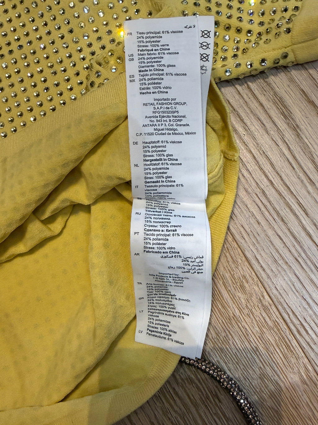 ✨ Neuf 249€ - Sandro - Crop Top Polo- jaune - Full Strass - T36 ✨