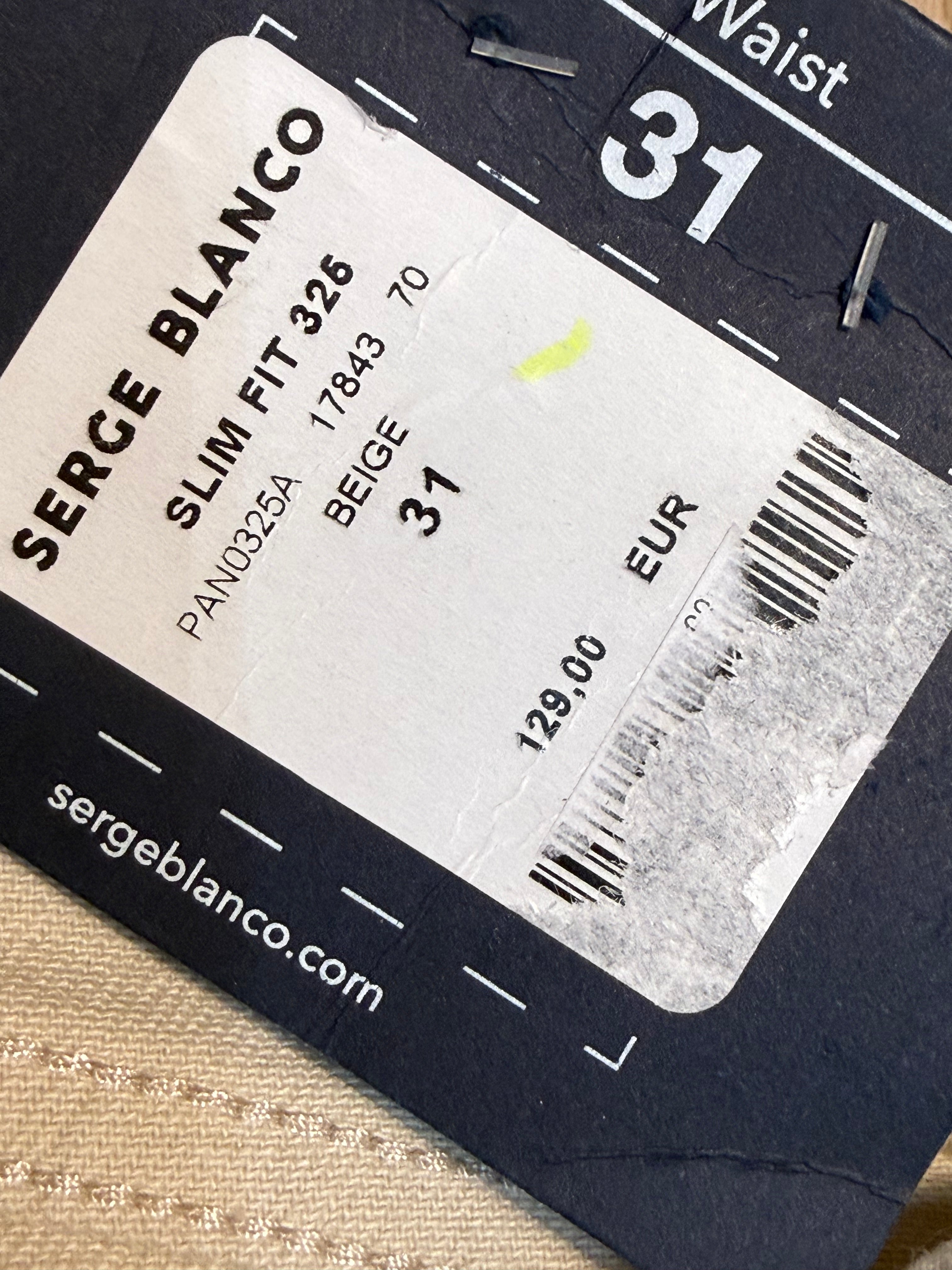 ✨ Neuf 129€ -Jean Premium Serge Blanco – Coupe Slim Fit T31 ✨