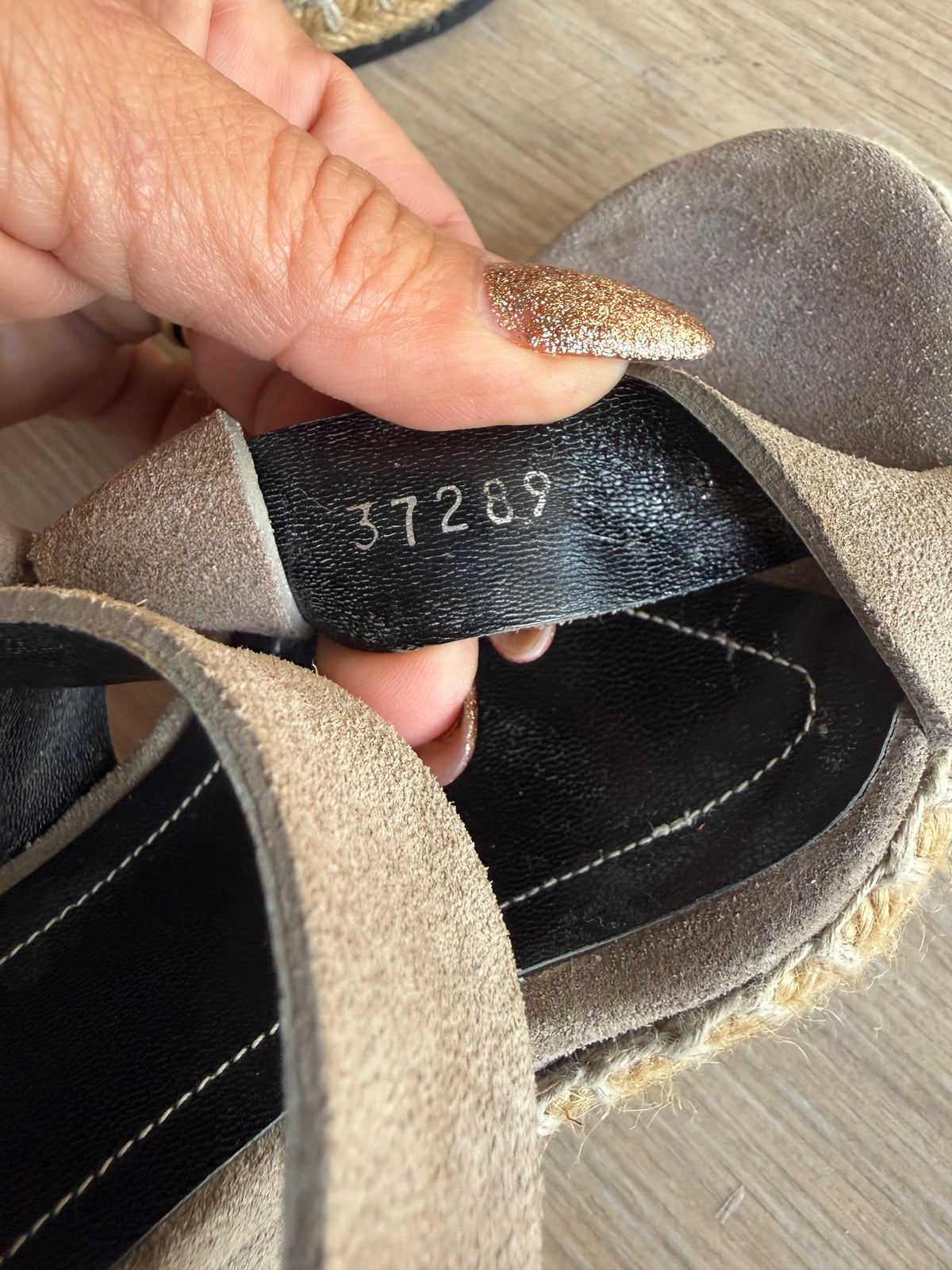 ✨ Balanciaga - Sandales compensées espadrilles - Daim & Cuir - T38/38,5 ✨