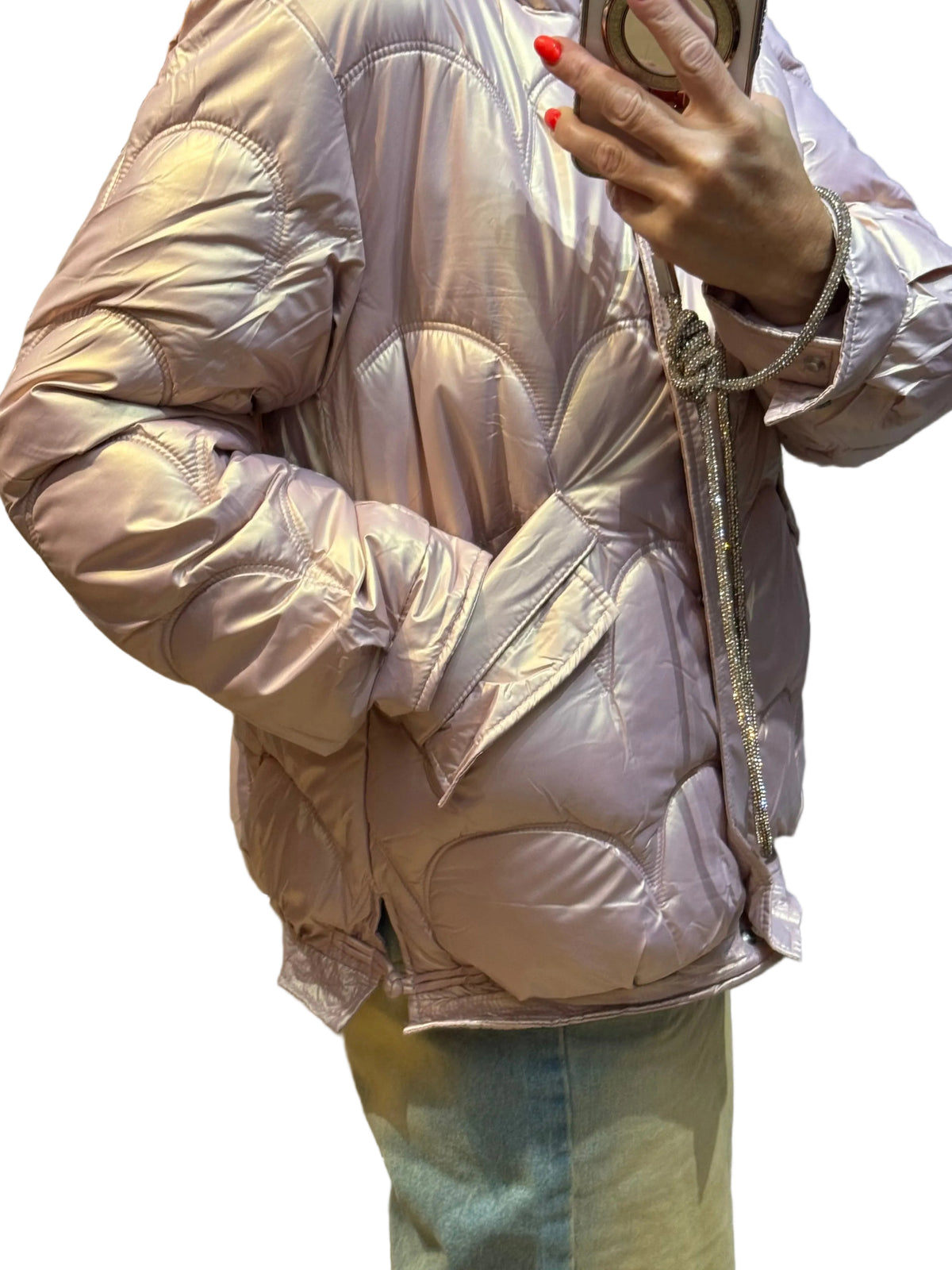 ✨ Neuve 130€ Diab’less - Doudoune Rose Métal - XL ok XXL ✨