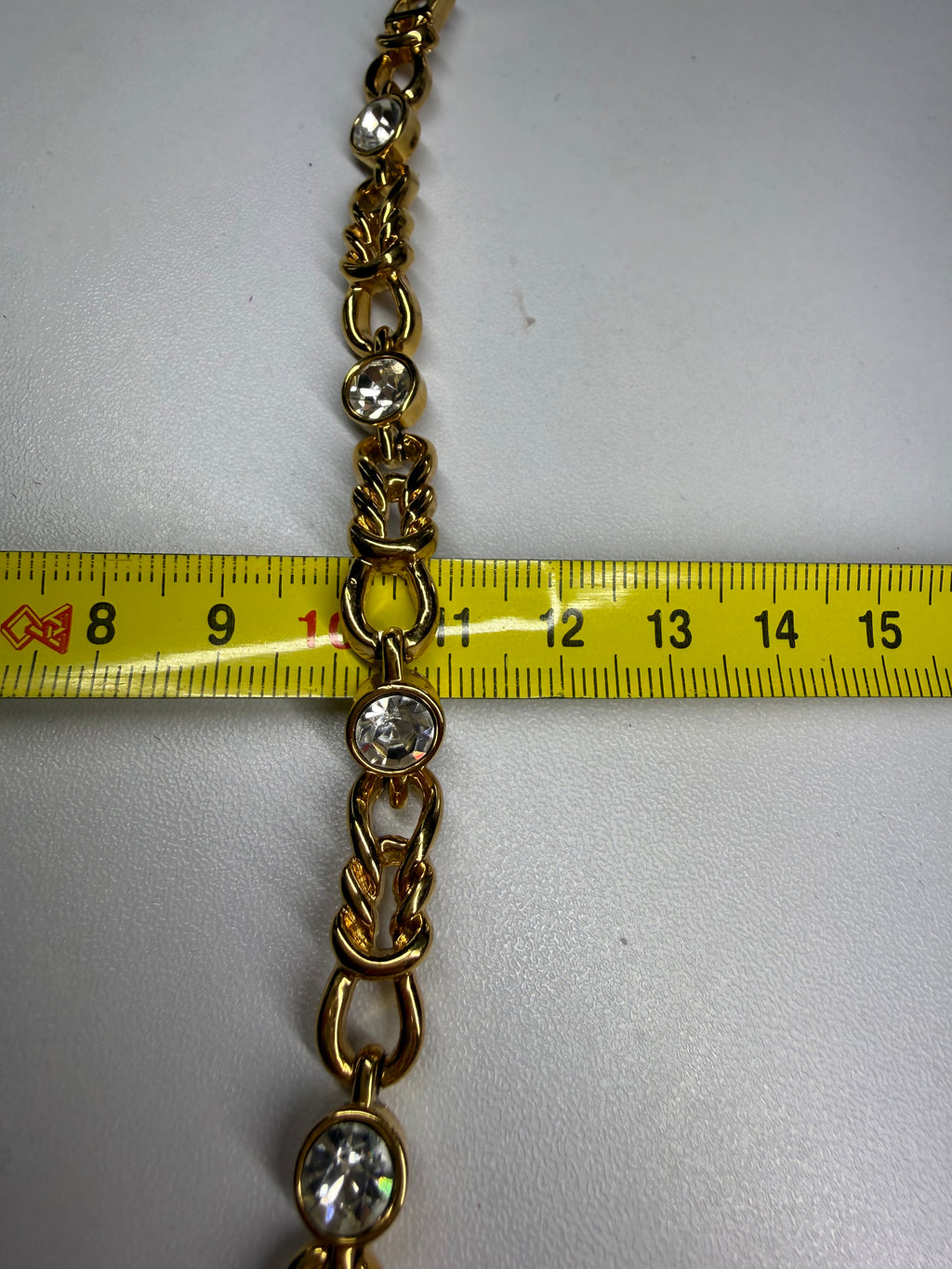 ⚜️ BRACELET VINTAGE NINA RICCI – PLAQUÉ OR & CRISTAUX ⚜️