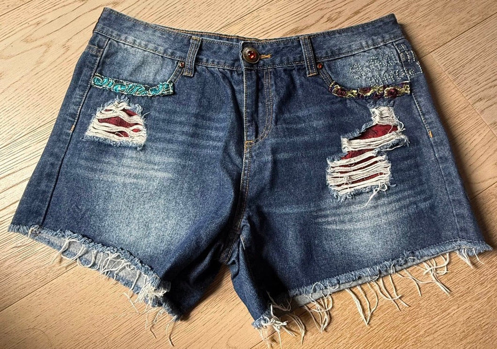 ✨ Desigual - Short en jean - Broderies & Details - T40 ok 42✨