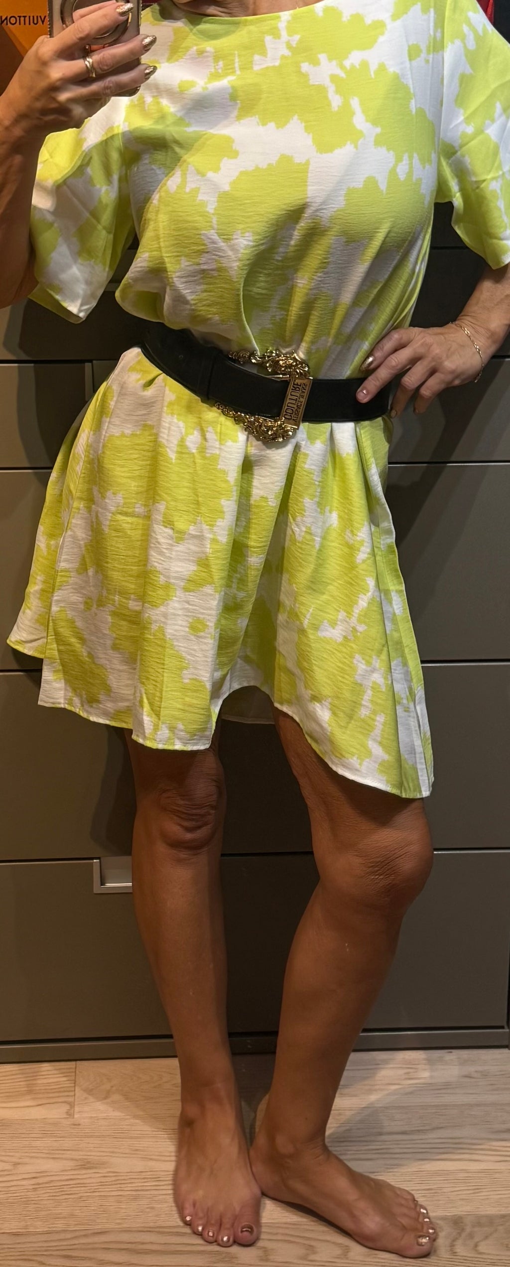 ✨ Neuf 245€ ✨ Armani Exchange - Robe Tunique Lemon - T36 ok 40 ✨