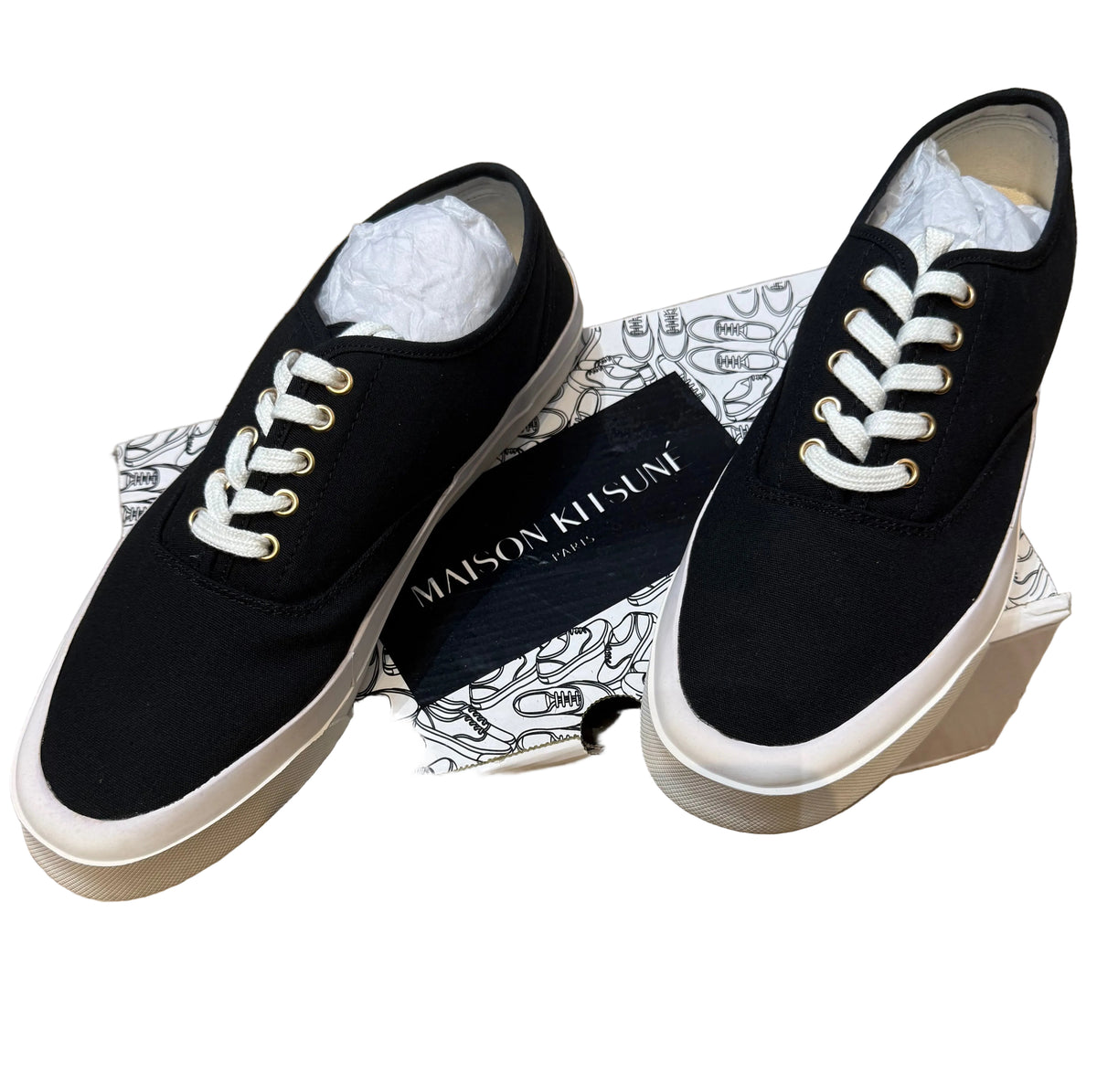 ✨ Neuves 190€ Maison Kitsuné tennis en toile T43 ✨
