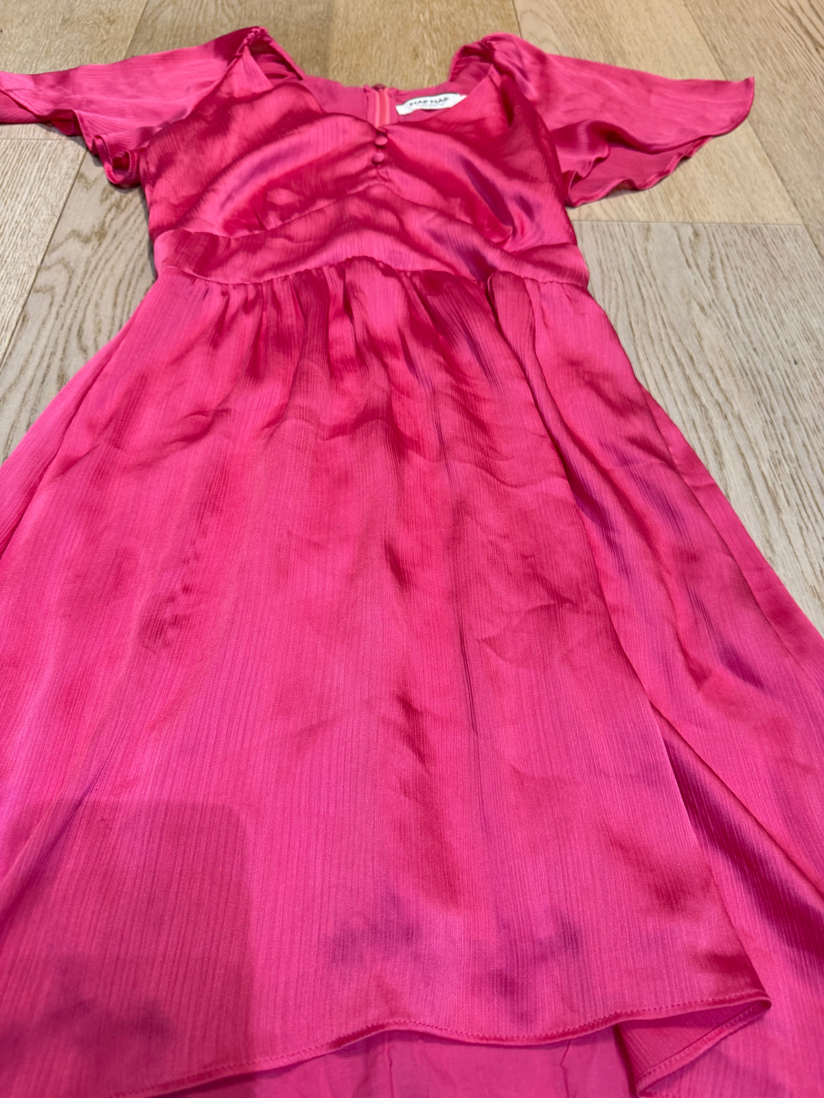 ✨ Naf Naf - Robe satin fuschia - T34 ✨