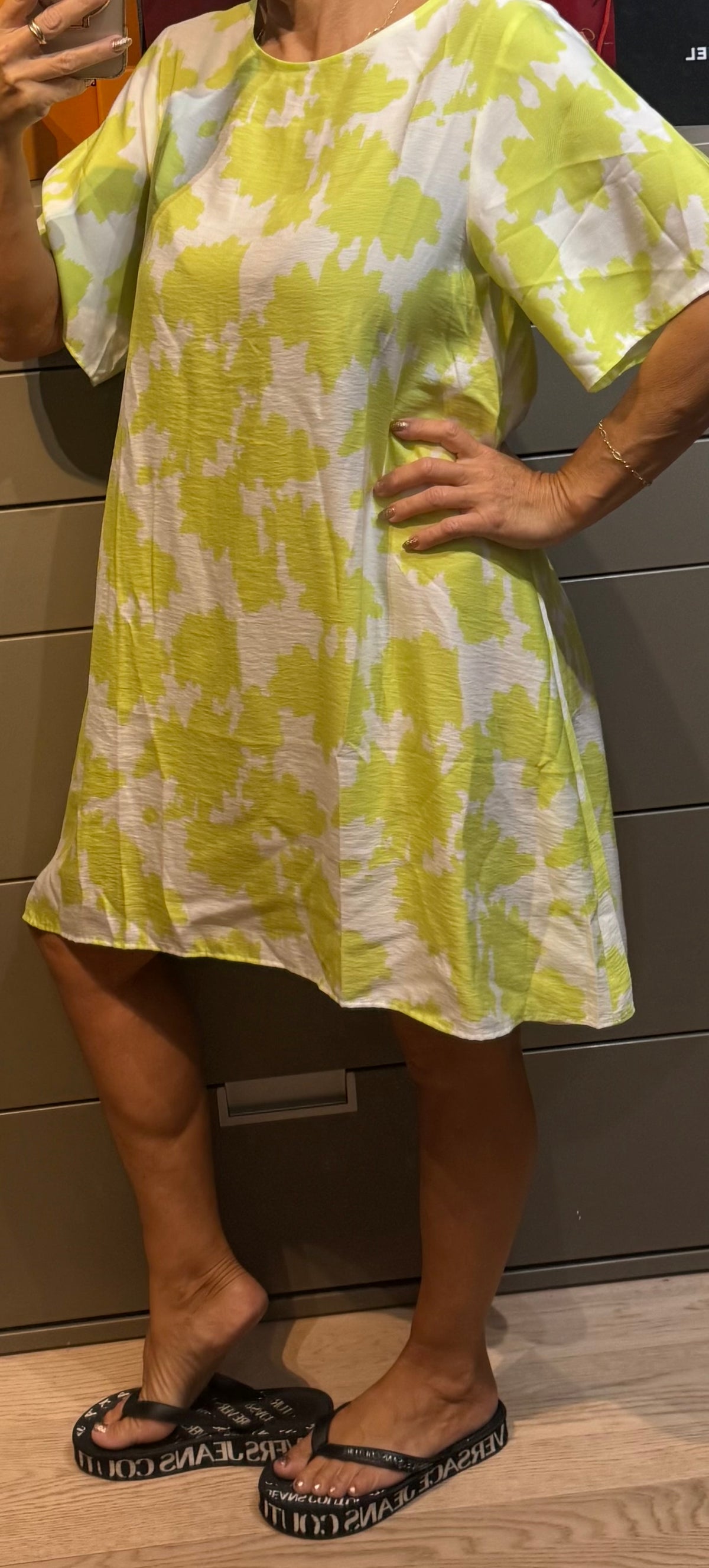 ✨ Neuf 245€ ✨ Armani Exchange - Robe Tunique Lemon - T36 ok 40 ✨