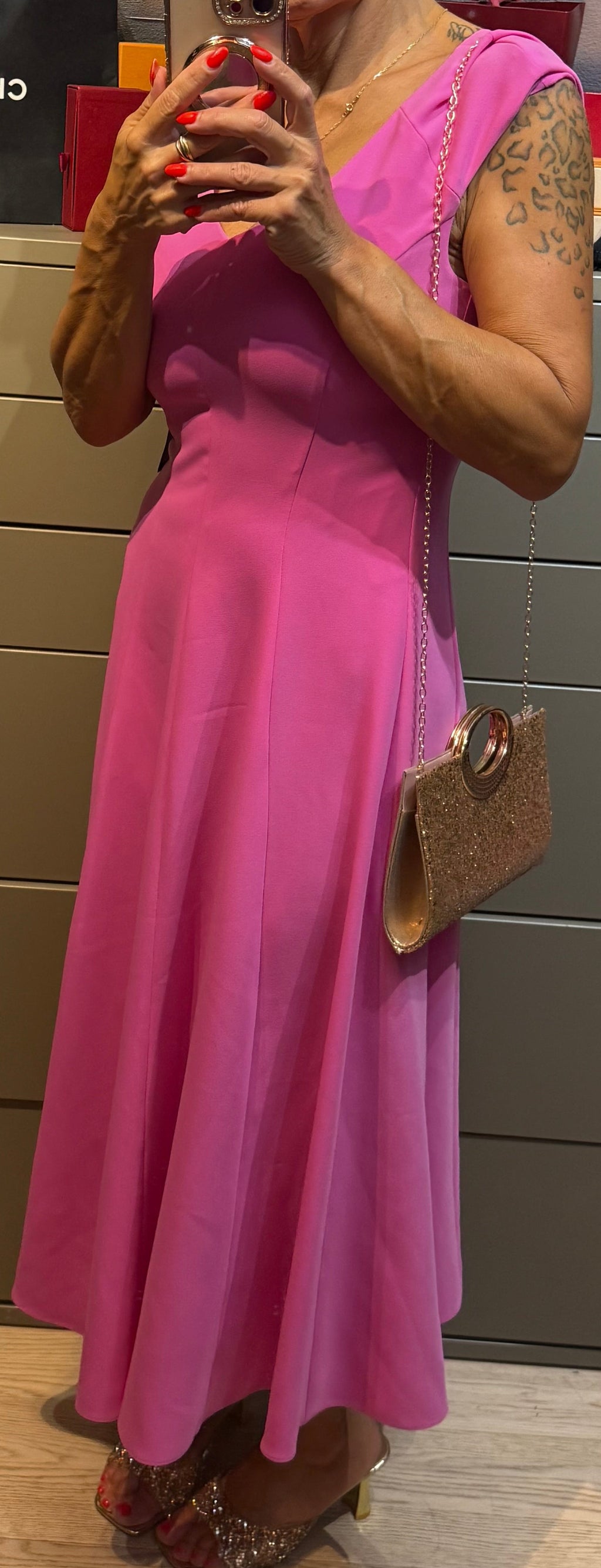 ✨ Neuve 590€ - Emporio Armani - robe longue Fuschia - T36 S ✨
