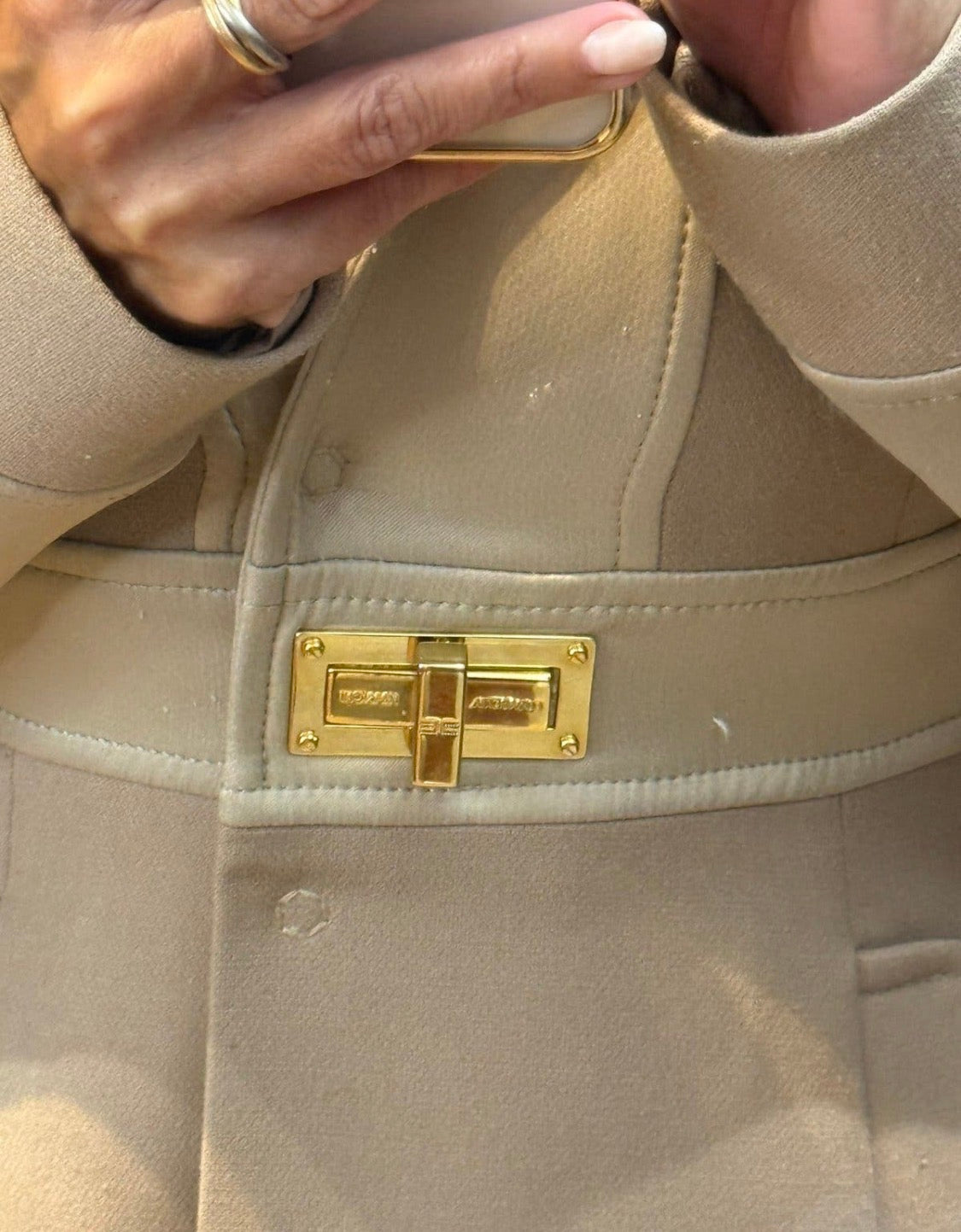 ✨ Elisabetta Franchi - Luxe - Manteau long Gold - T36 ✨