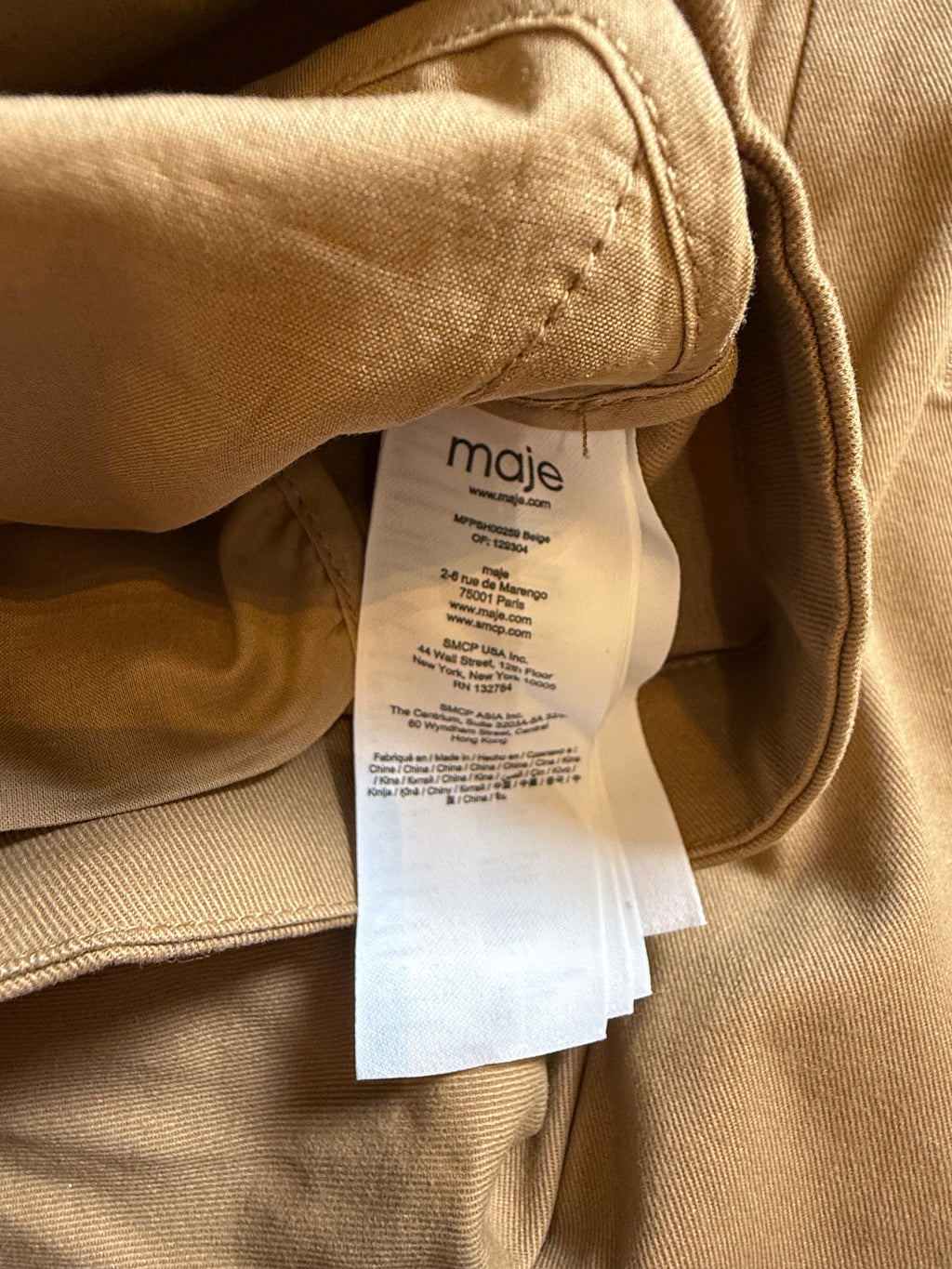 ✨ Neuf 150€ Maje Short chic beige T40 L ✨