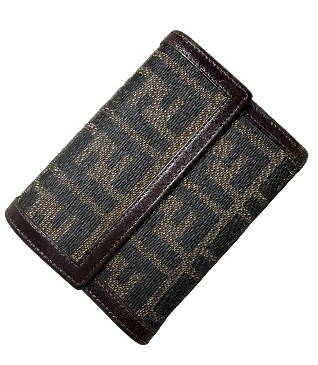 ✨ Fendi - Zucca portefeuille trifold - toile et cuir - Vintage - Mixte ✨