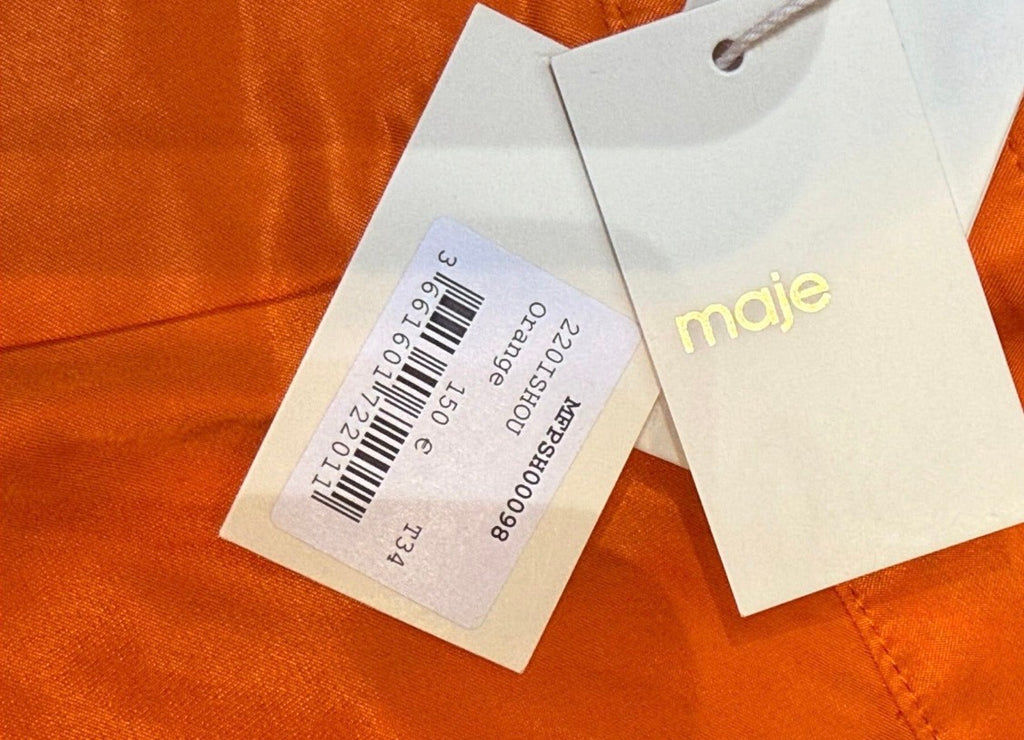 ✨ Neuf 150€ - Maje - Short Bermuda Orange - T34 XS ✨