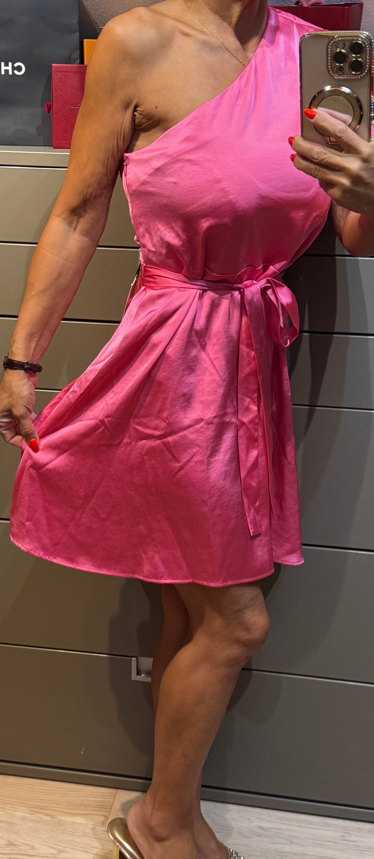 ✨ Neuve 325€ - Claudie Pierlot - Robe asymétrique Rose - T36 ✨