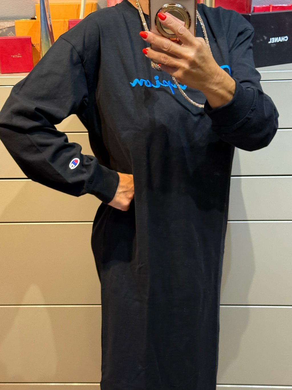 Neuve 70€ Robe noire Champion M ok L