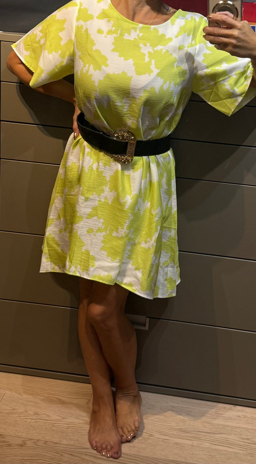 ✨ Neuf 245€ ✨ Armani Exchange - Robe Tunique Lemon - T36 ok 40 ✨
