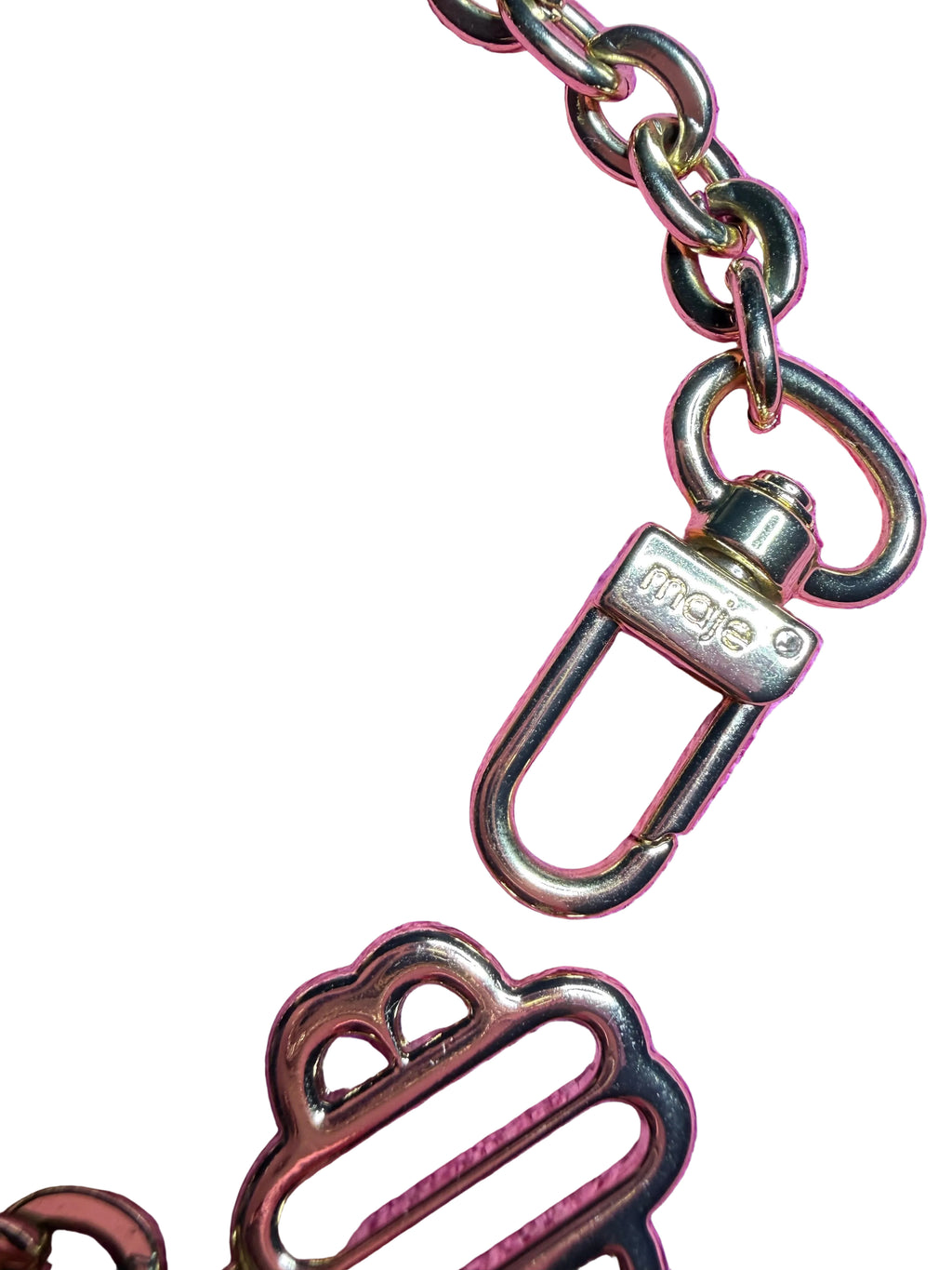 ✨ Neuf 95,00 € — Maje Paris — Bijou de sac & bracelet chaîne doré Trèfle ✨