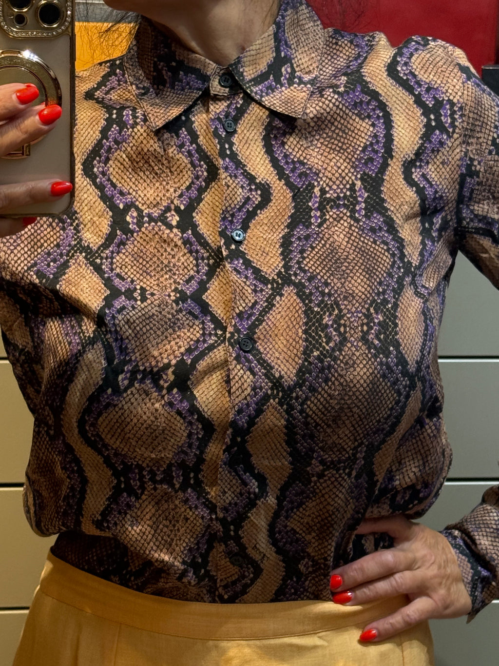 ✨ Neuve 265€ PINKO chemise Python T38 ✨