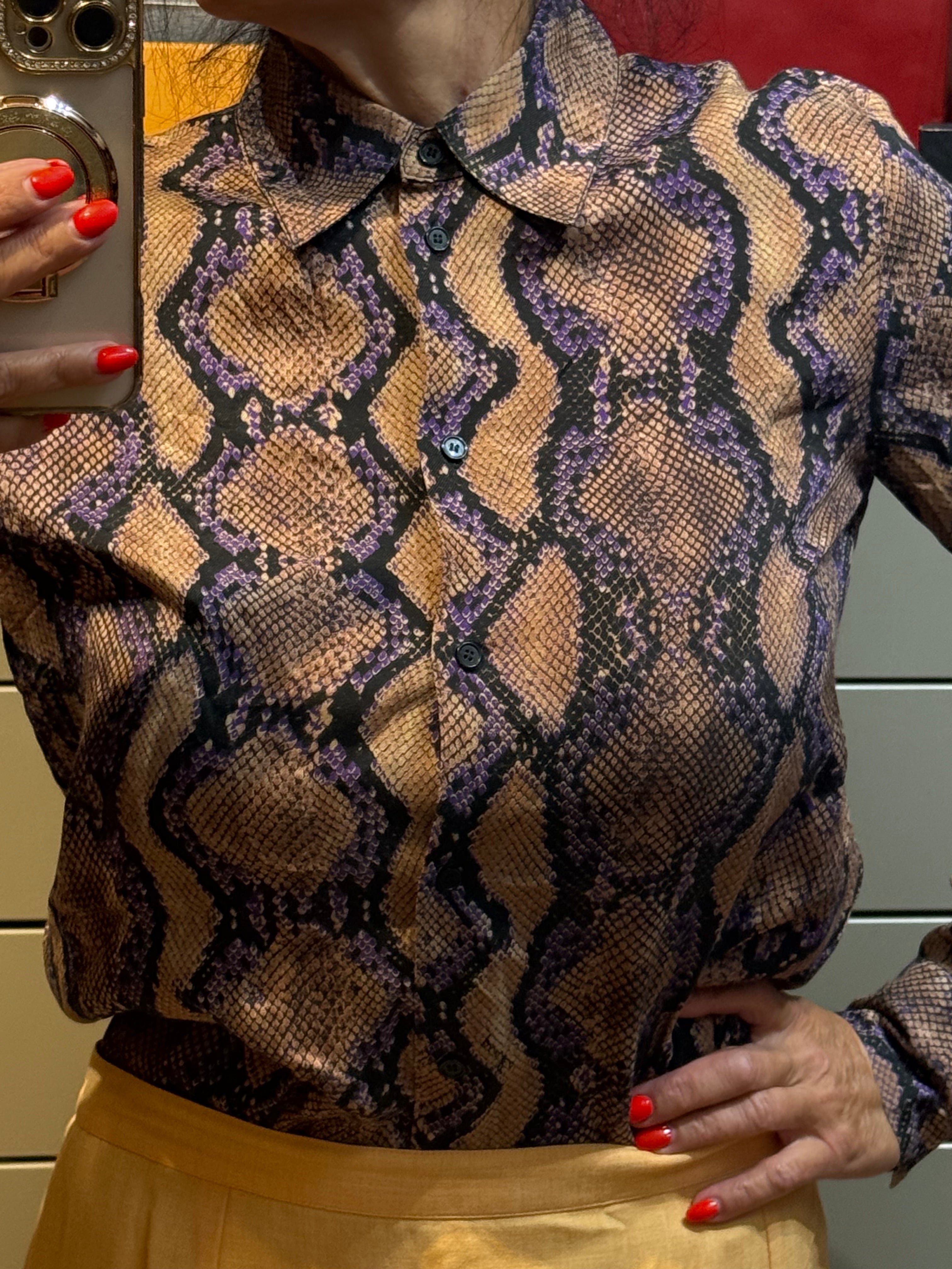✨ Neuve 265€ PINKO chemise Python T38 ✨