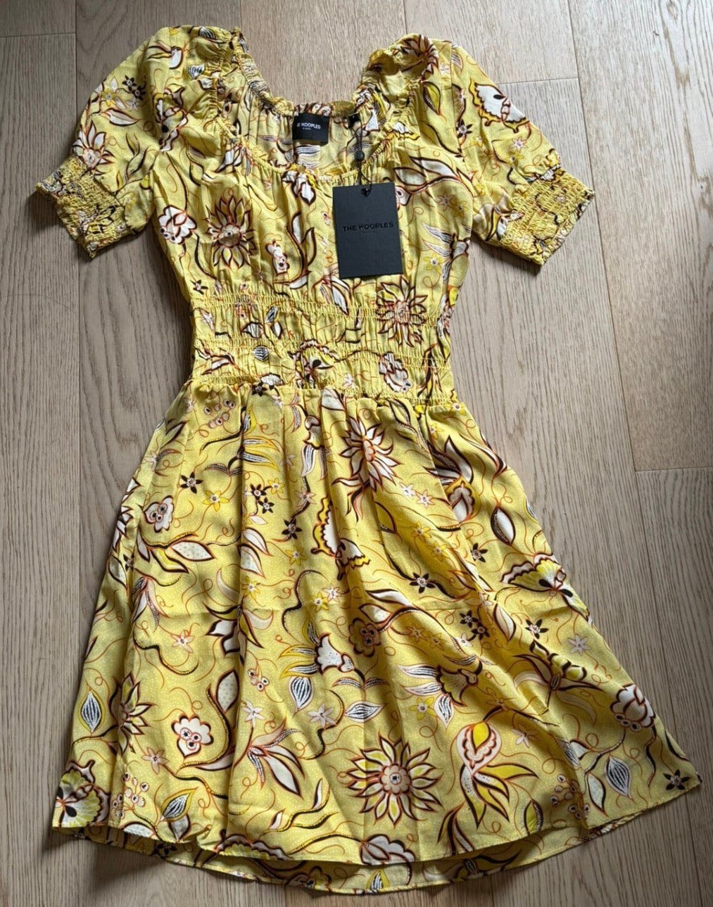 ✨ Neuve 245€ - The Kooples - robe jaune florale - T38 M ✨