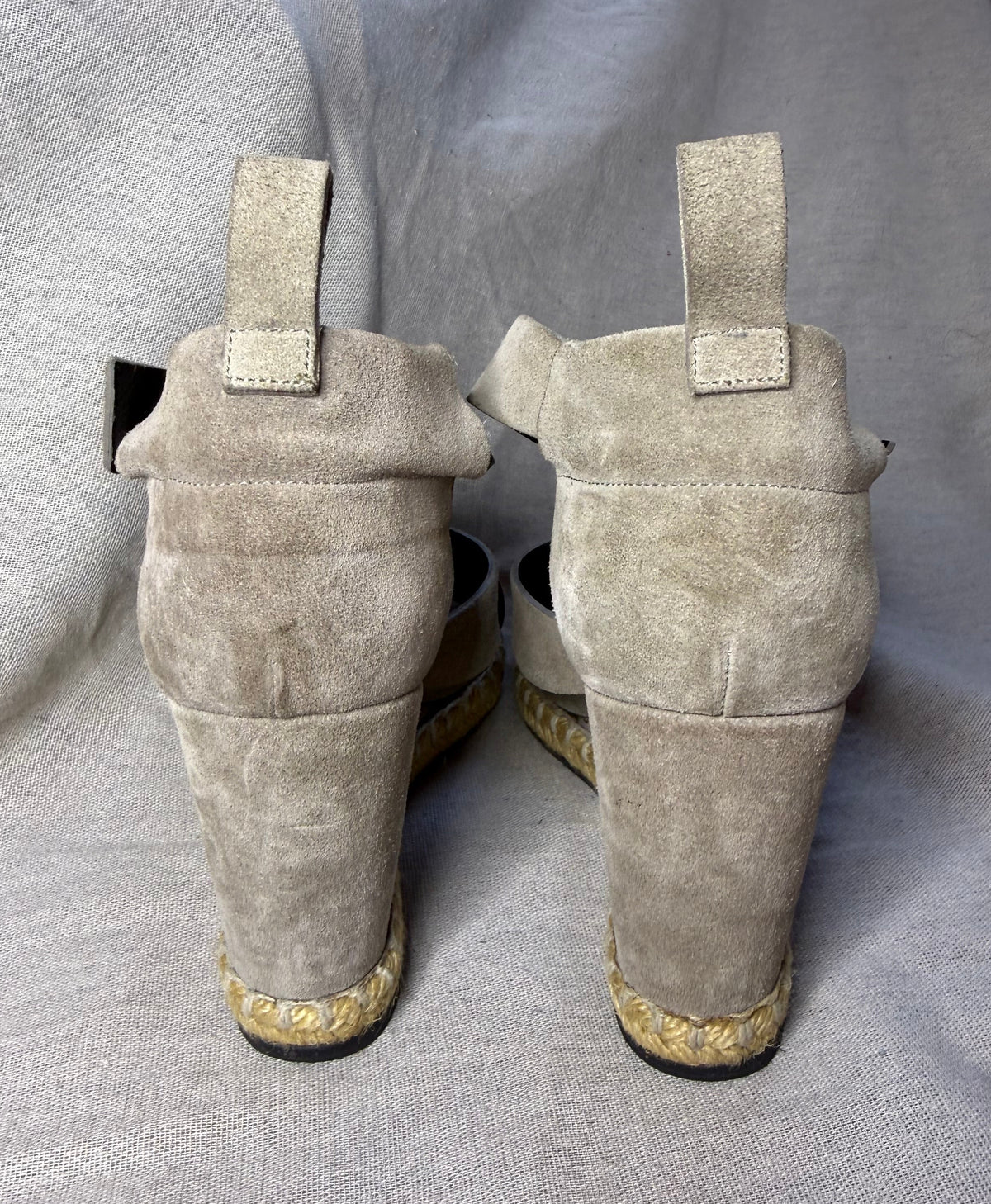 ✨ Balanciaga - Sandales compensées espadrilles - Daim & Cuir - T38/38,5 ✨