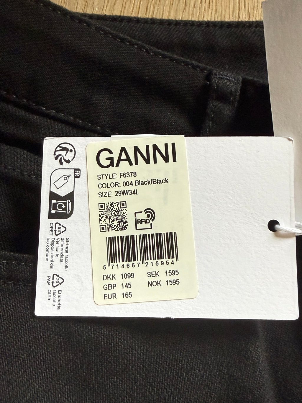 ✨ Neuf 165€ - Ganni - Jean noir Beksi - W29/L34 (38/40FR) ✨