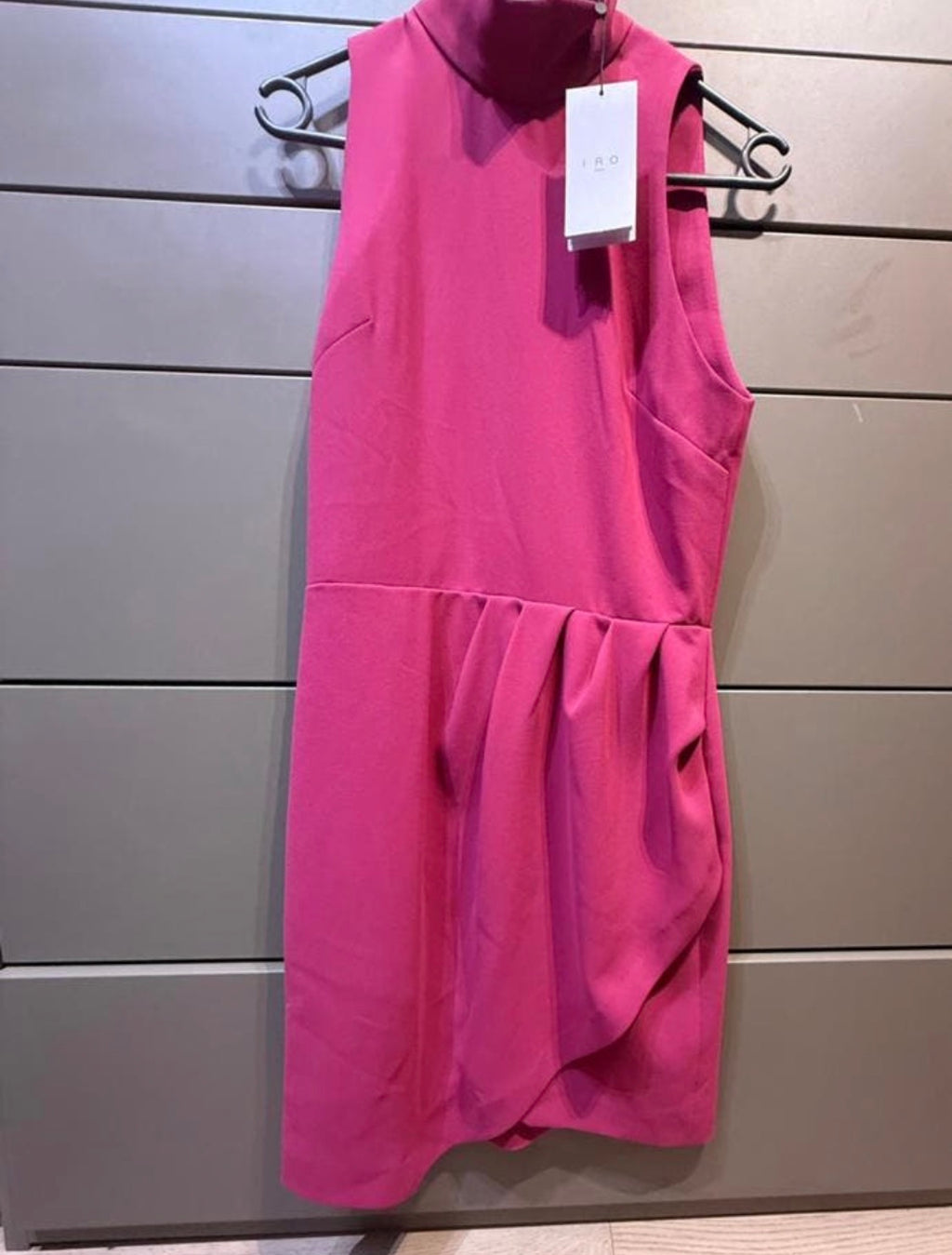 ✨ Neuve 345€ - Iro - Robe asymétrique fuschia - T36 S ✨