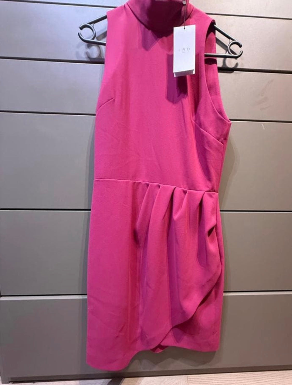 ✨ Neuve 345€ - Iro - Robe asymétrique fuschia - T36 S ✨