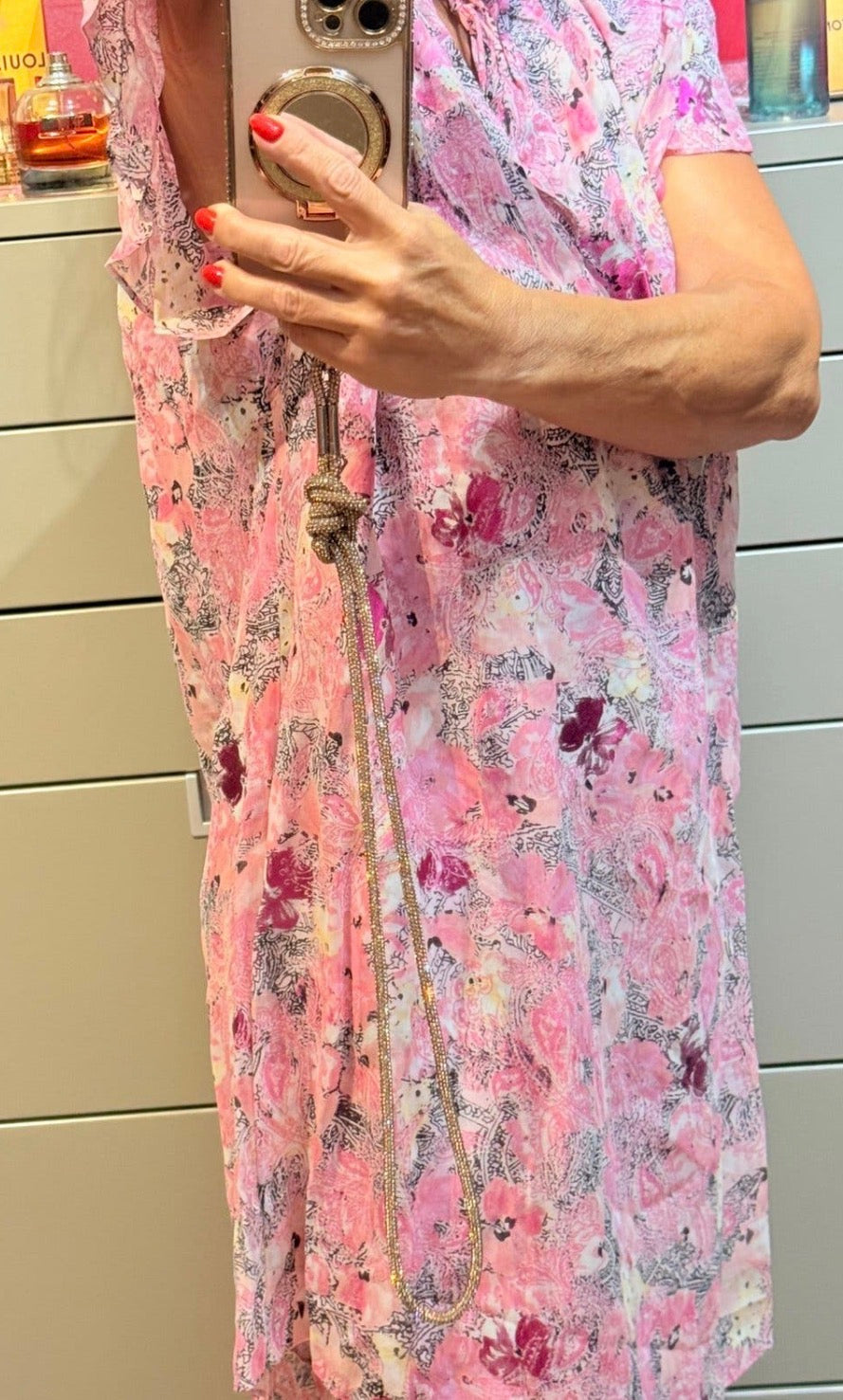 ✨ Neuve 255€ - The Kooples - Robe rose taille unique - ok du 34 au 42 ✨