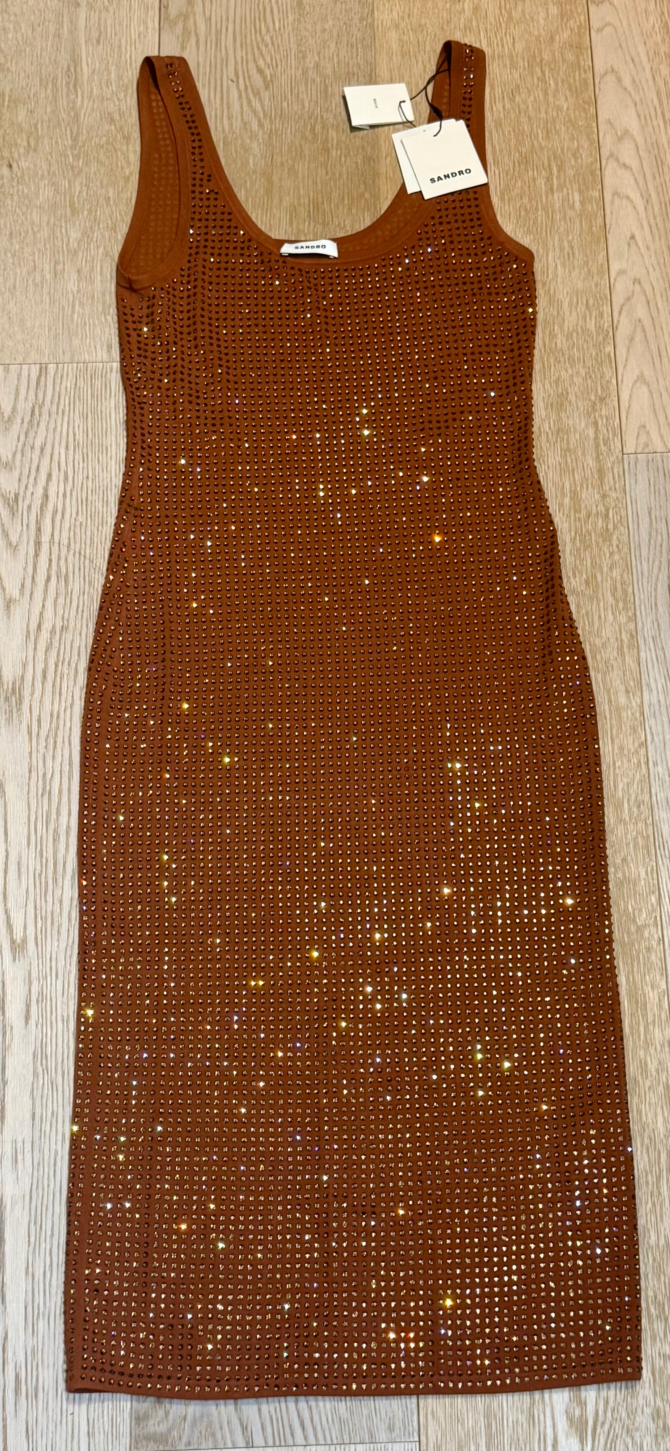 ✨ Neuve valeur 515€ Robe Full Strass Sandro T36 ✨