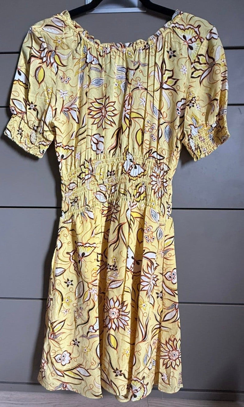 ✨ Neuve 245€ - The Kooples - robe jaune florale - T38 M ✨