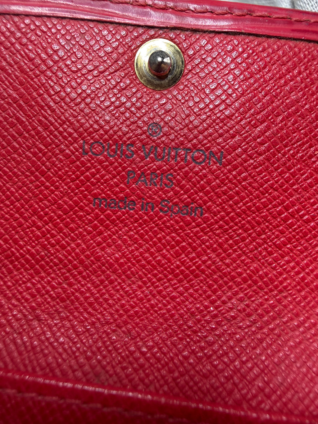 ✨ Louis Vuitton - Porte clés cuir épi rouge ✨