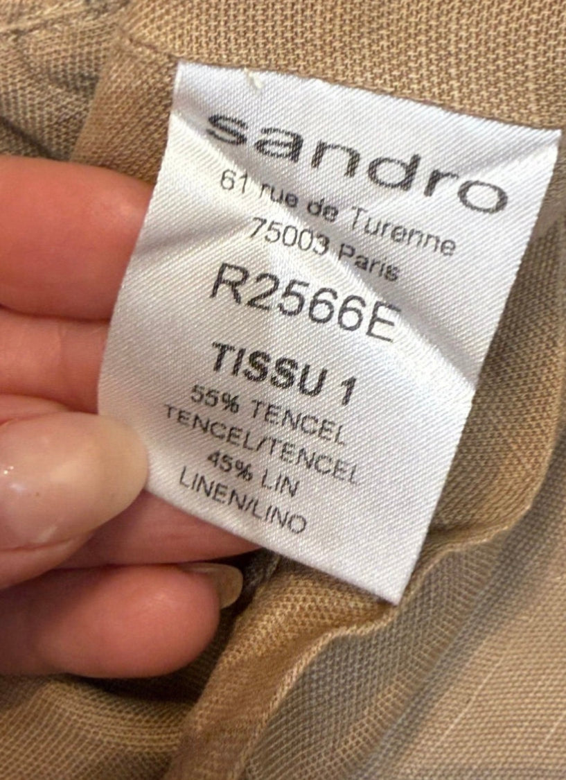 ✨ Sandro - Robe bustier en lin - T.36 S ✨