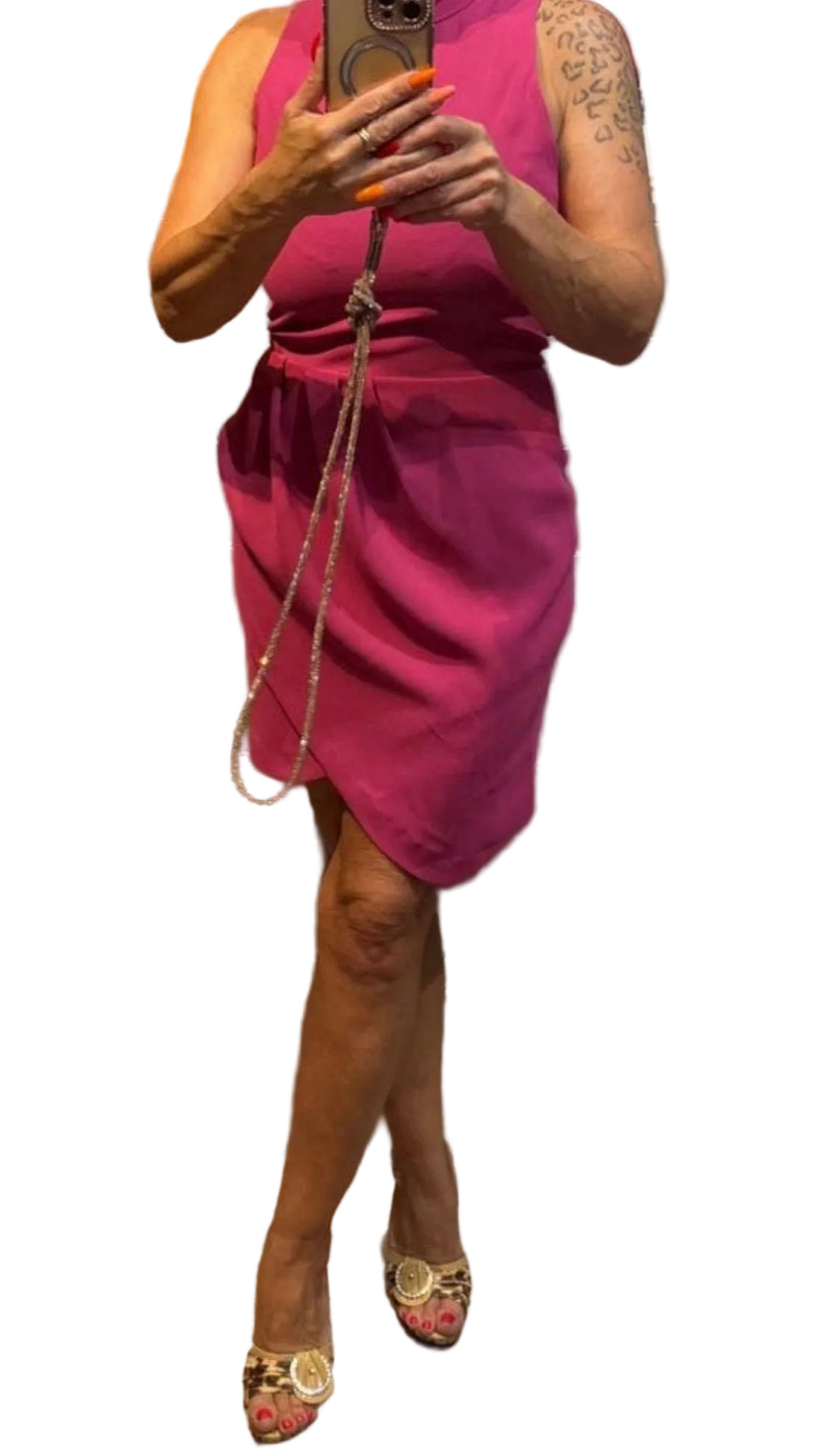 ✨ Neuve 345€ - Iro - Robe asymétrique fuschia - T36 S ✨