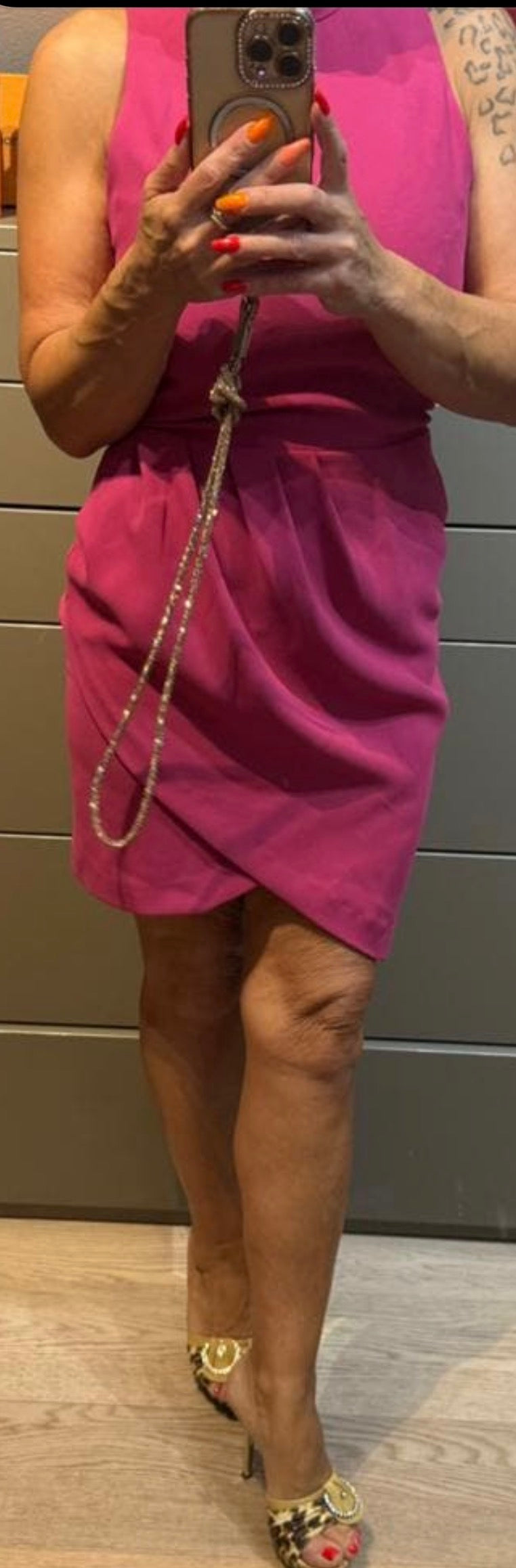 ✨ Neuve 345€ - Iro - Robe asymétrique fuschia - T36 S ✨